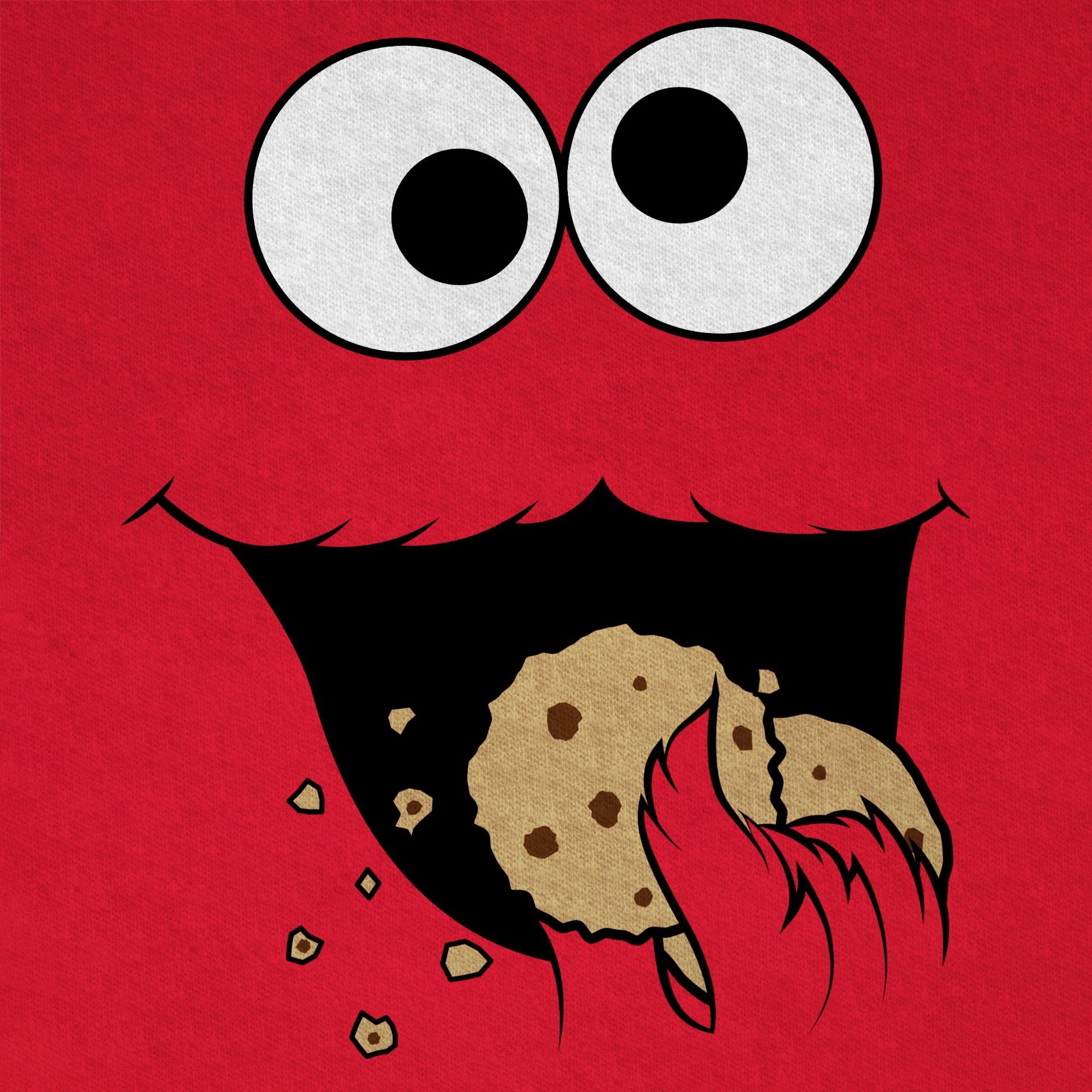 Shirtracer T-Shirt Keks Monster I Krümelmonster I Cookie Monster Fastnacht I Fasnacht I F (1-tlg) Karneval & Fasching