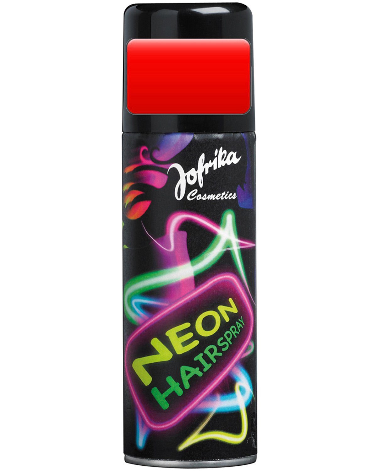 jofrika Theaterschminke Neon Color Haarspray - Farbspray 125 ml, Rot