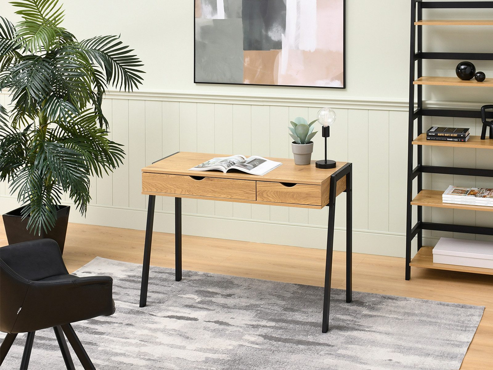 Compleo Schreibtisch mit 2 Schubladen, Modern und geräumig LUNDS günstig online kaufen