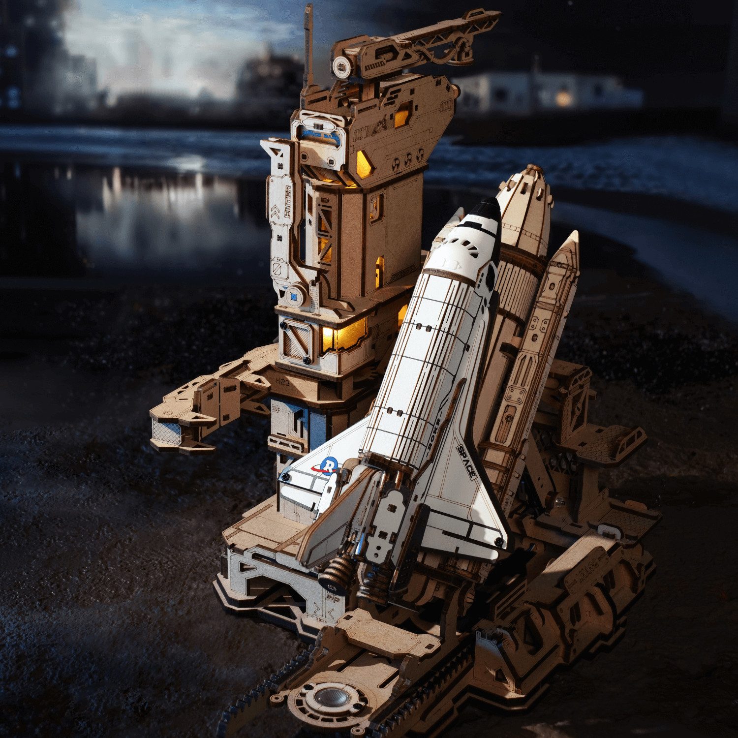 Robotime 3D-Puzzle Robotime Space Shuttle Raketenstart 3D Puzzle, 446 Puzzleteile