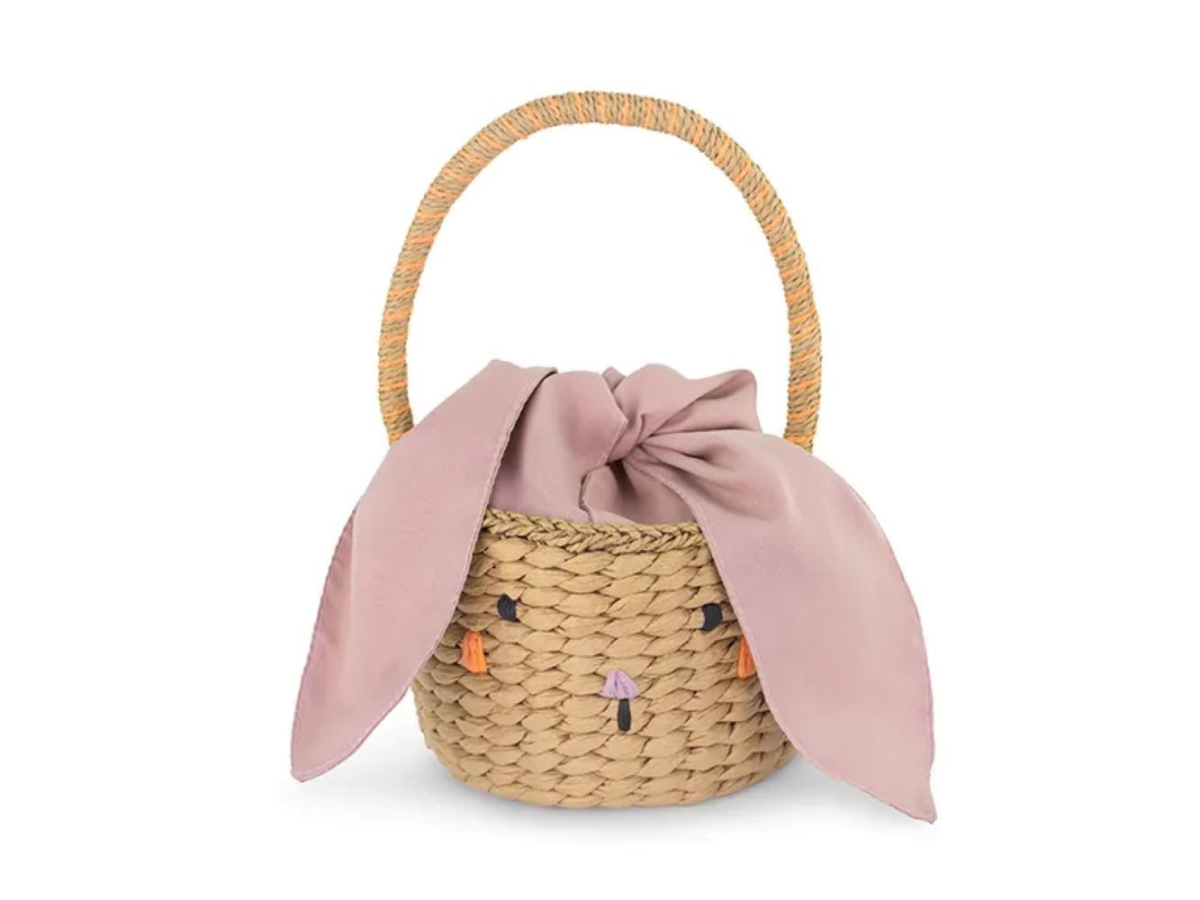 partydeco Hängedekoration Hasenkorb mit Stoffohren, 28 cm