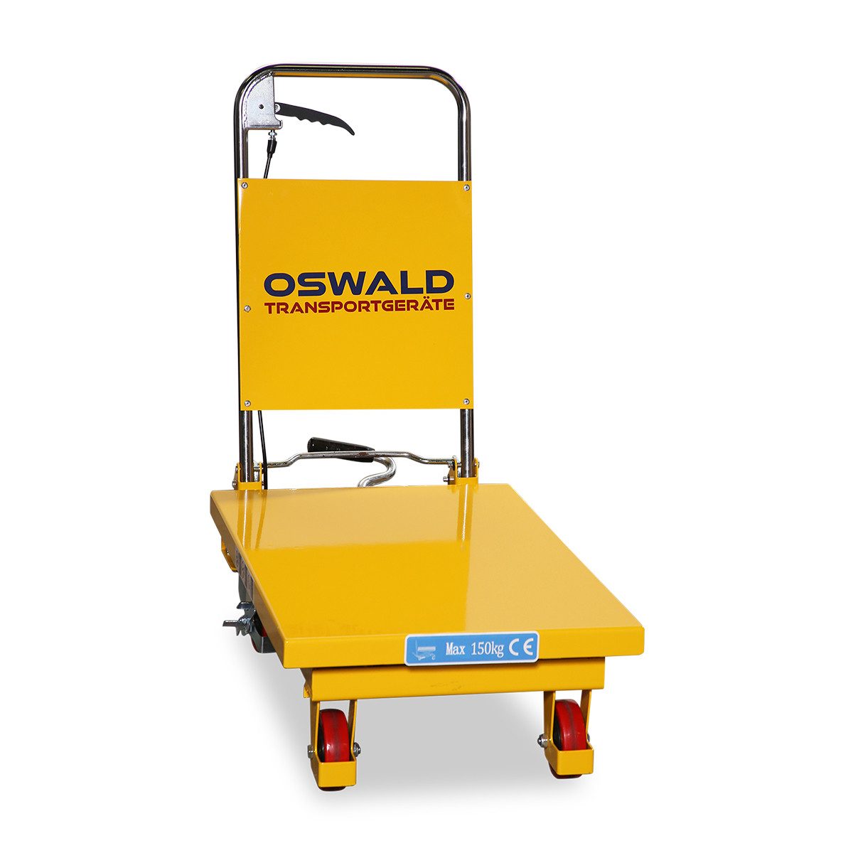 OSWALD Transportgeräte Gabelhubwagen Fahrbarer Hubtisch 150 bis 1.500 kg, 700 bis 1.000 mm Hubhöhe