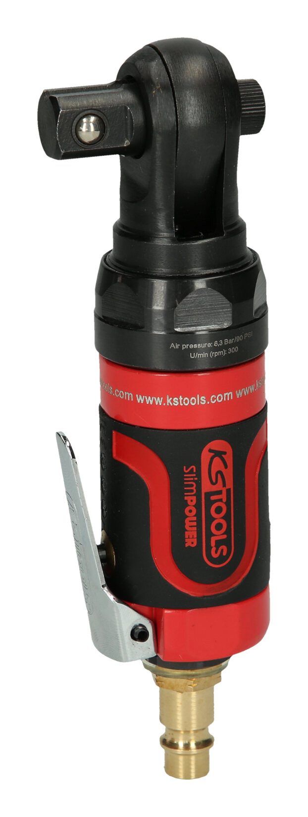 KS Tools Druckluft-Ratschenschrauber SlimPOWER, 300 U/min, 1/2" MiniUmschaltratsche 30 Nm