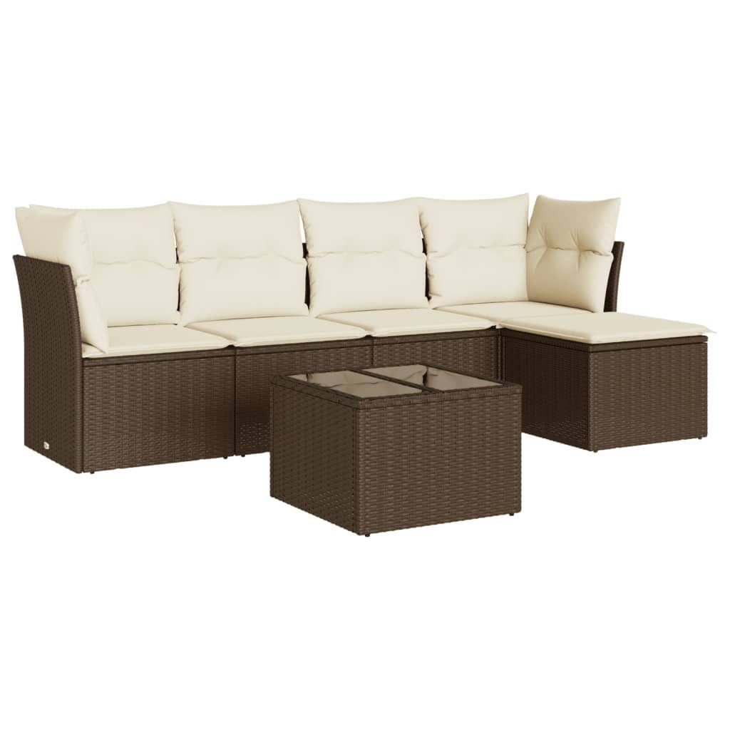 vidaXL Gartenlounge-Set 6-tlg. Garten-Sofagarnitur mit Kissen günstig online kaufen