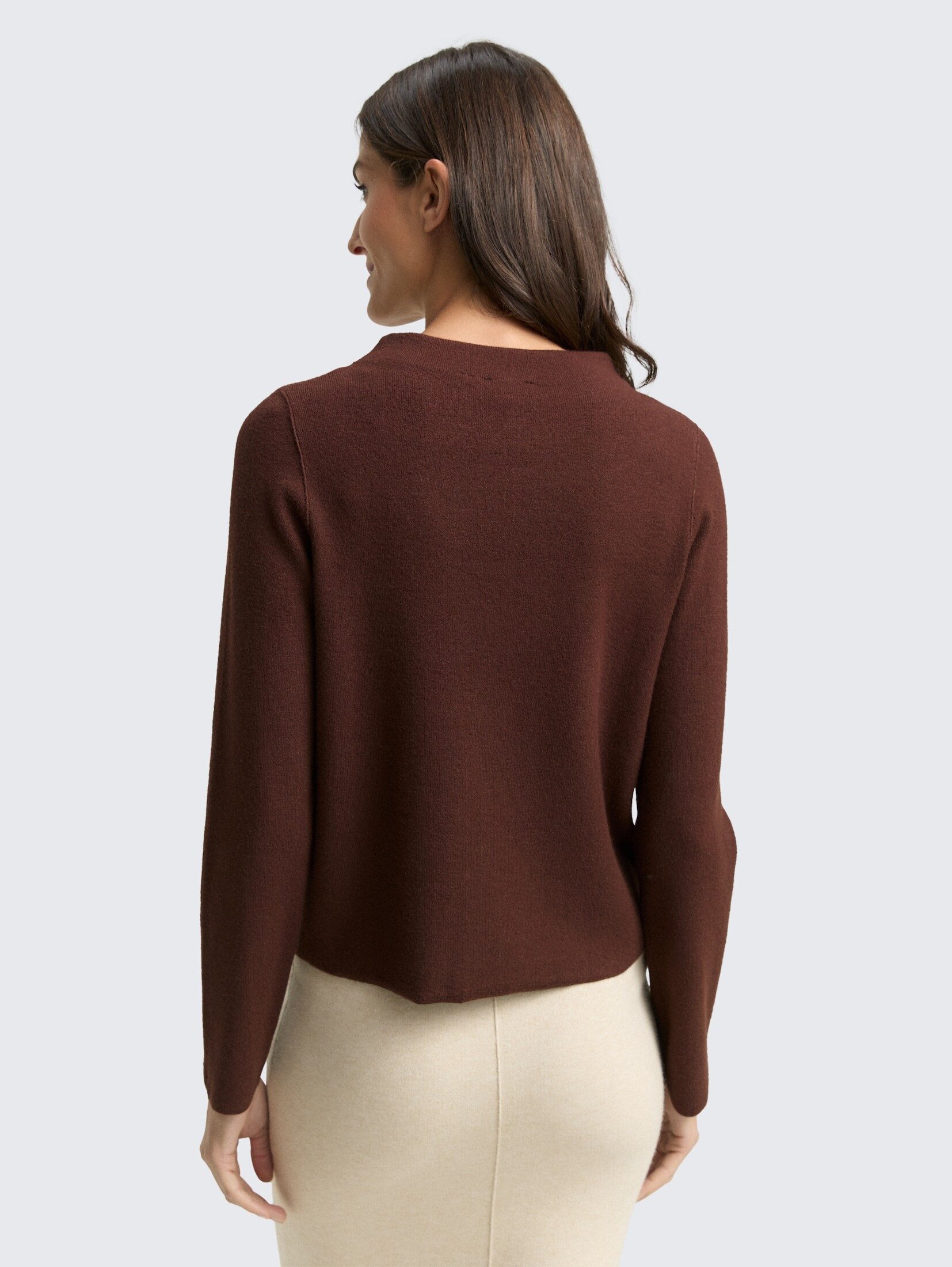 TOM TAILOR Strickpullover Pullover & Strickjacken Cropped Strickpullover mit Stehkragen