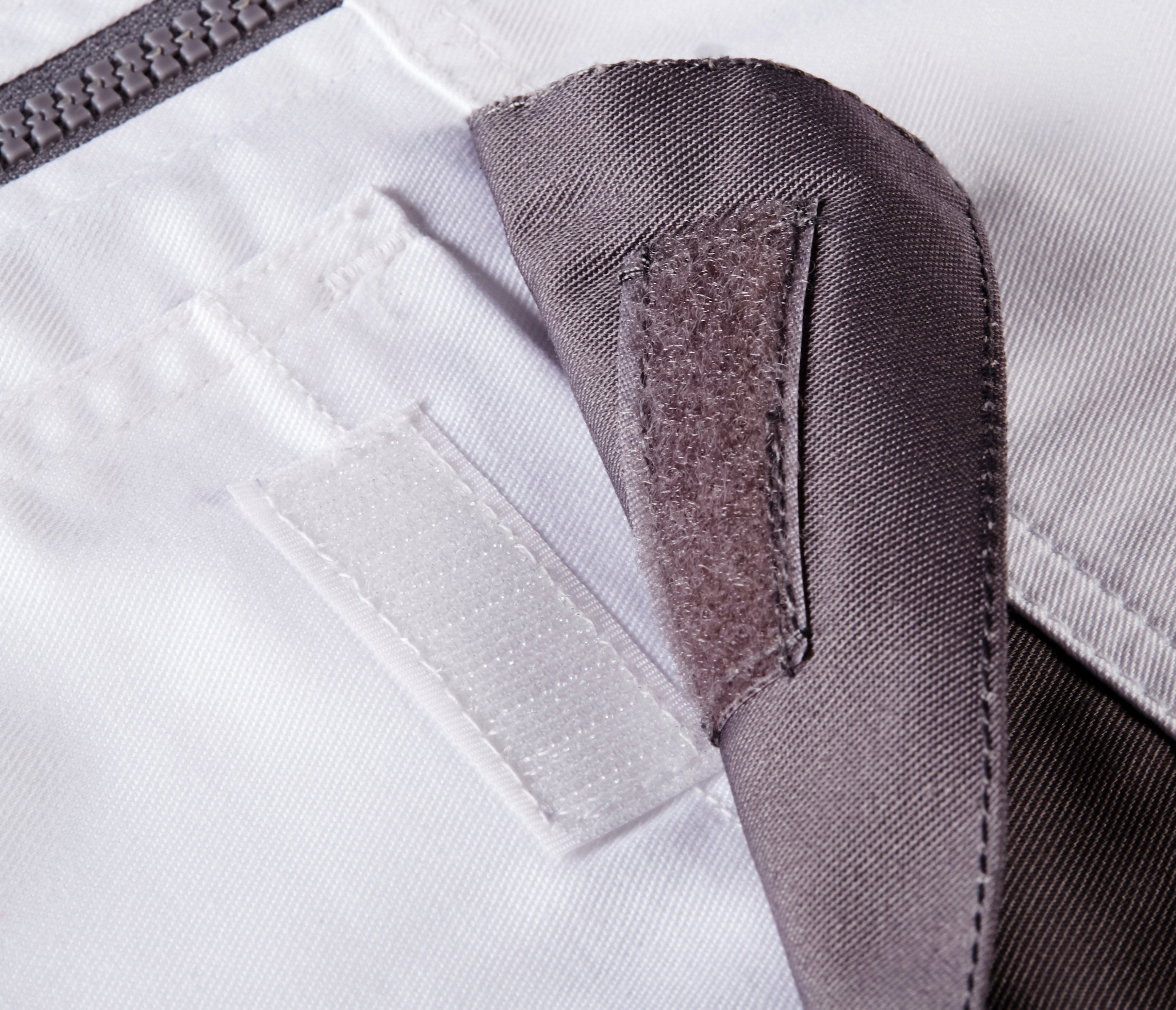 Arbeitsjacke grau-weiß 6 Taschen more safety& 2er-Set, Extreme+