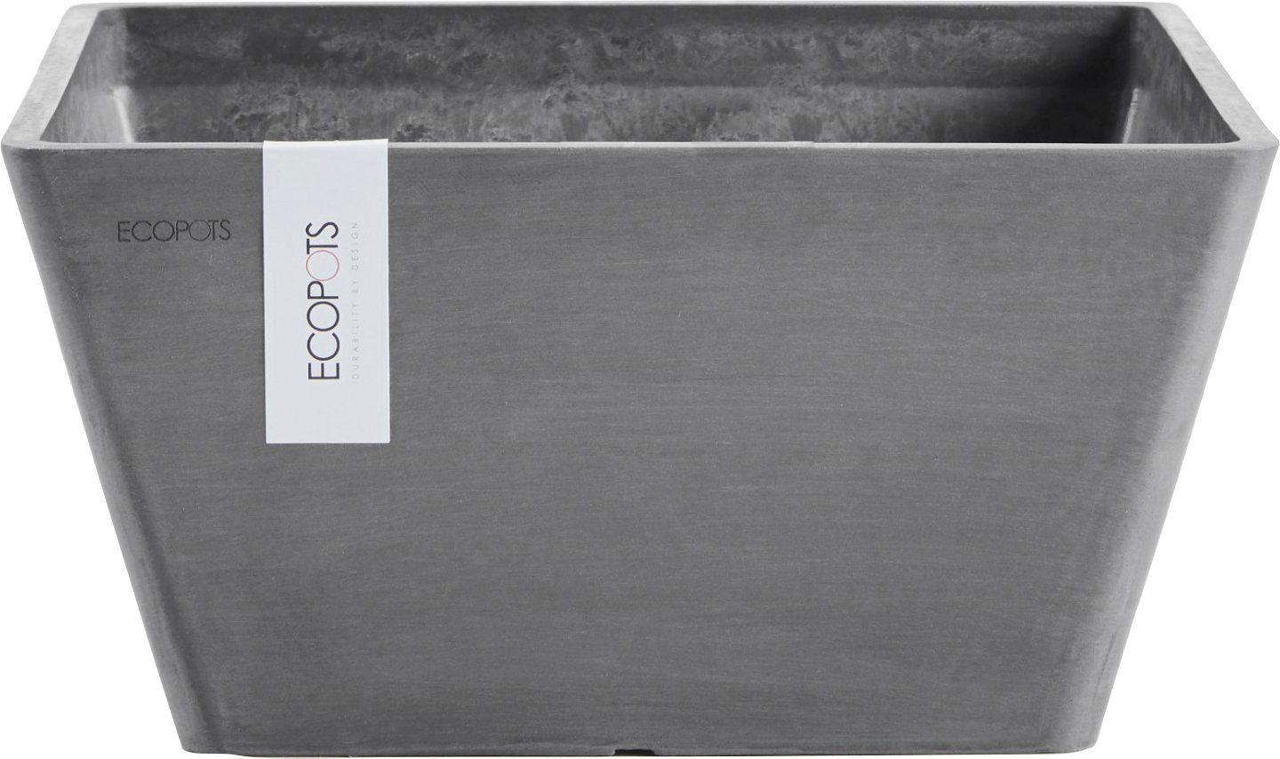 ECOPOTS Blumentopf BERLIN Grey, BxTxH: 31x31x15,5 cm