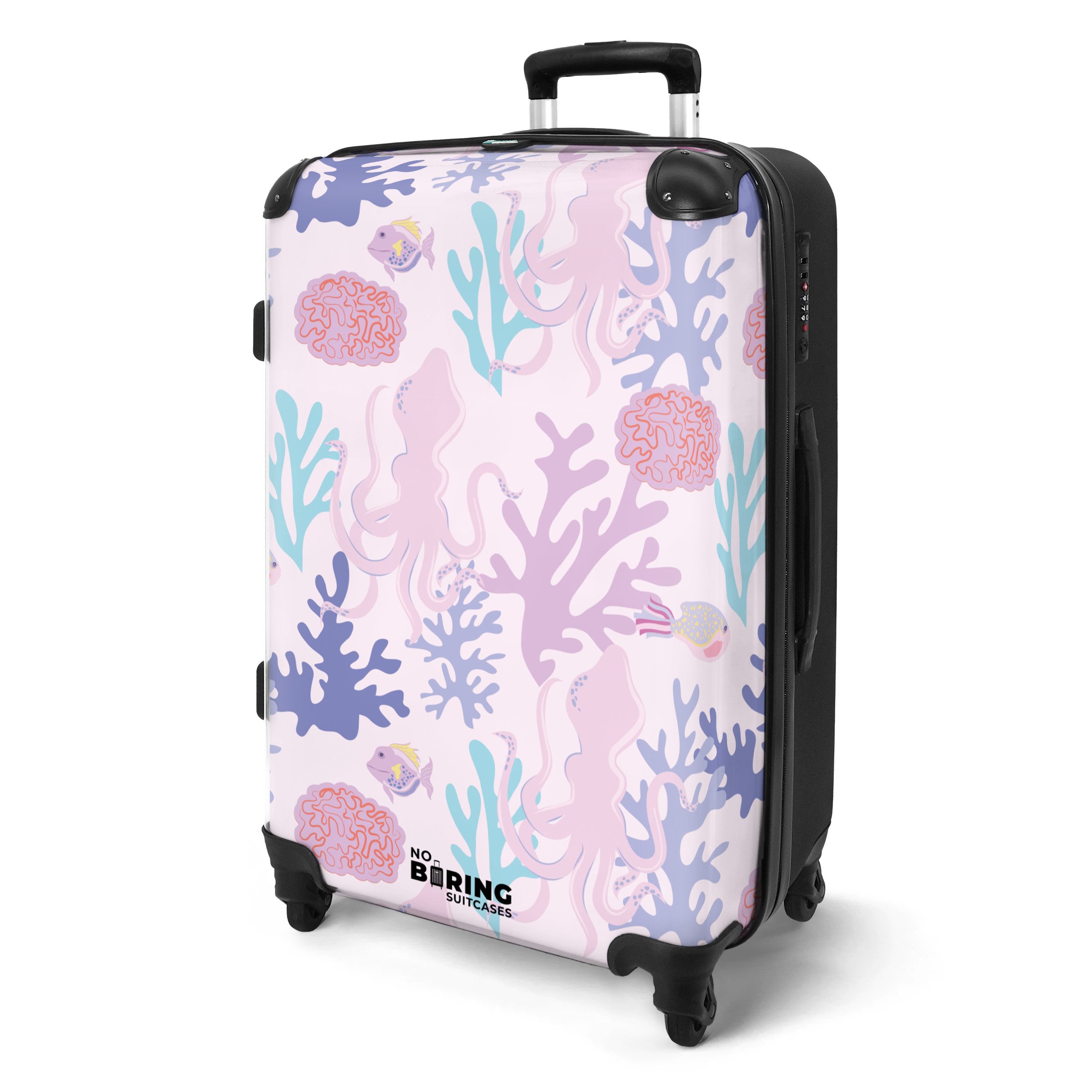 NoBoringSuitcases.com© Hartschalen-Trolley Rosa mit Unterwasseraufdruck 67 günstig online kaufen