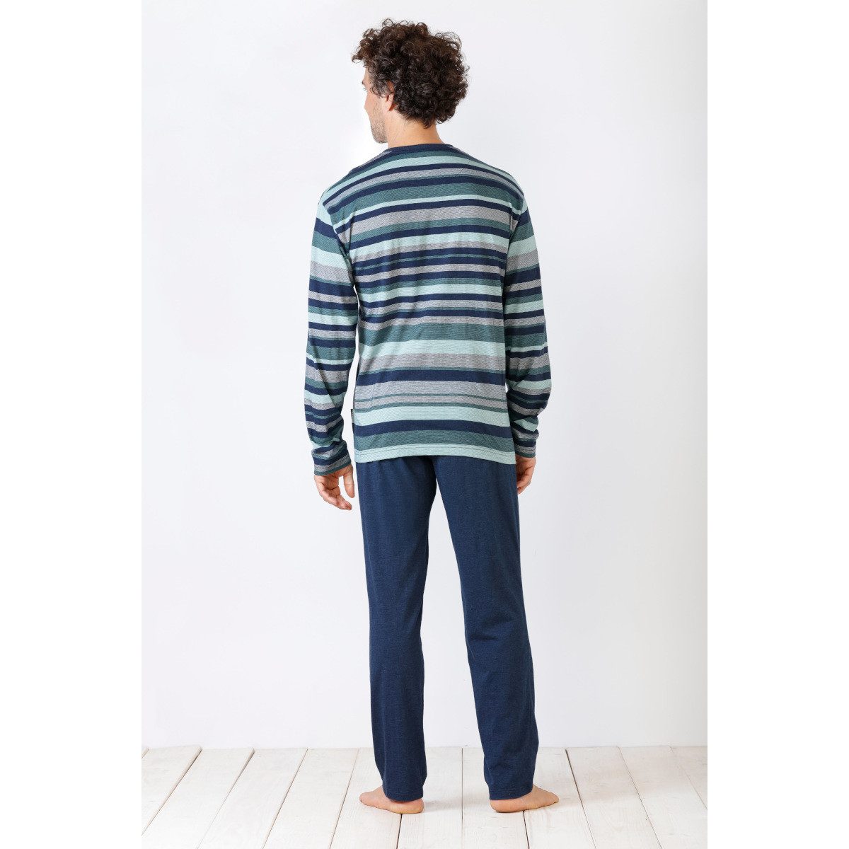 Hajo Pyjama Hajo, Schlafanzug Klima-Light bügelfrei 53882 günstig online kaufen