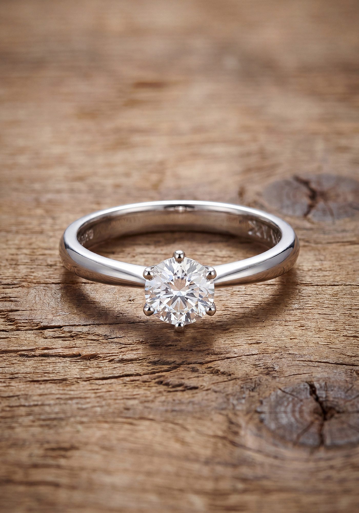 JOBO Solitärring Silberring mit Zirkonia, 925 Silber rhodiniert