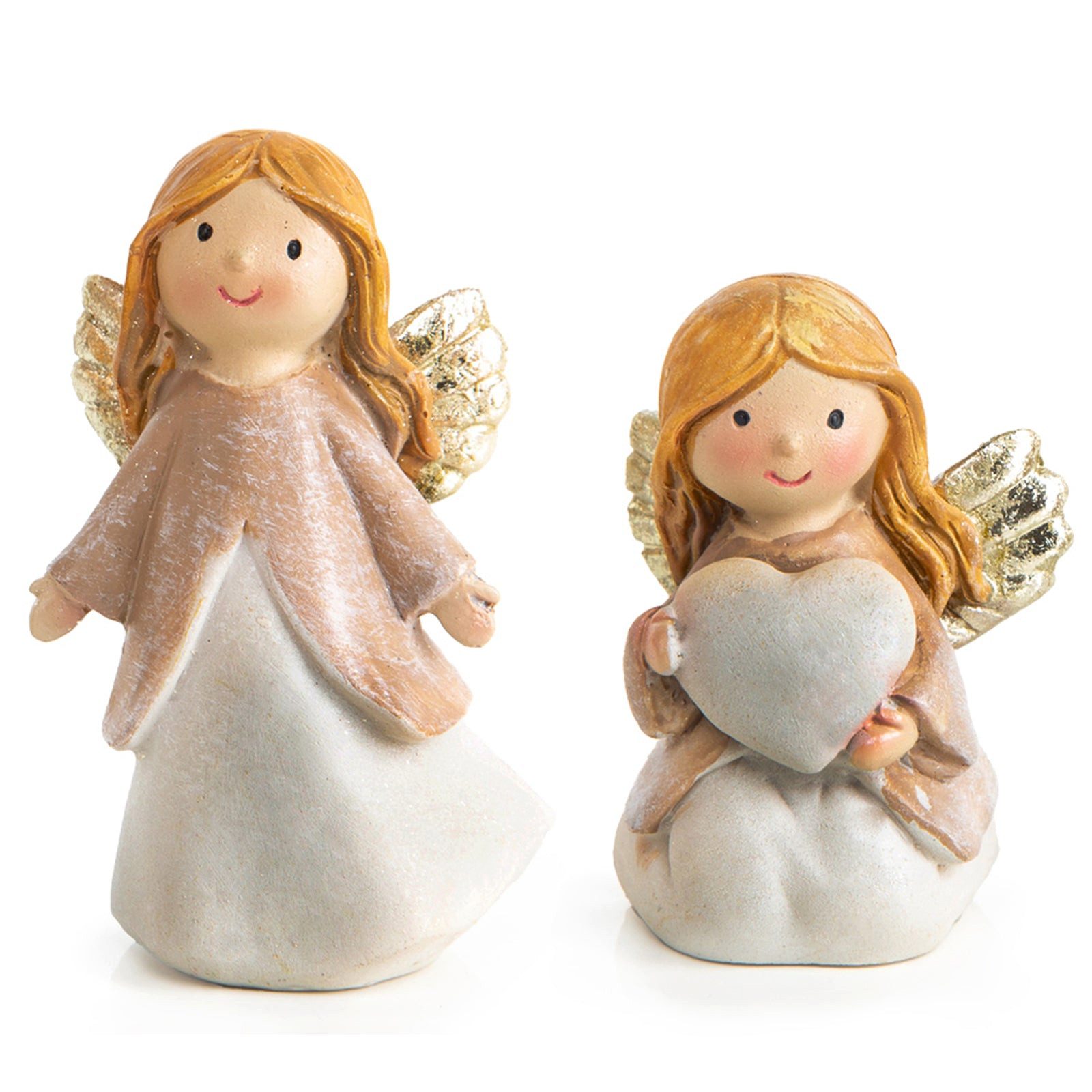 Logbuch-Verlag Dekofigur 2 kleine Schutzengel Figuren aus Polyresin, beige- günstig online kaufen