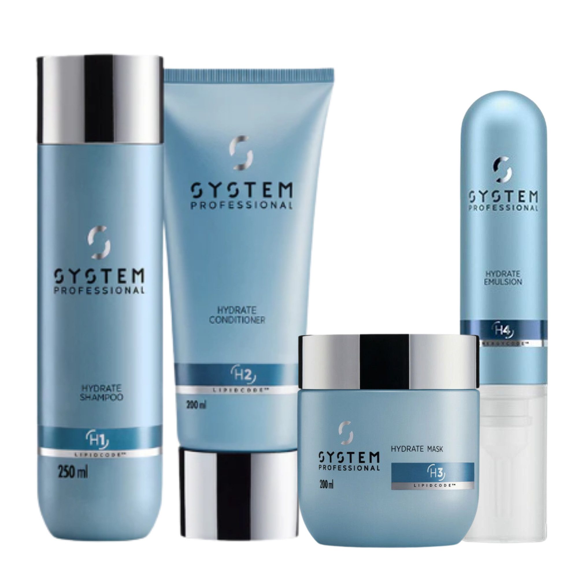 System Professional Haarpflege-Set System Professional Hydrate Set Shampoo + Conditioner + Maske + Emulsi, 4-tlg., reichhaltig