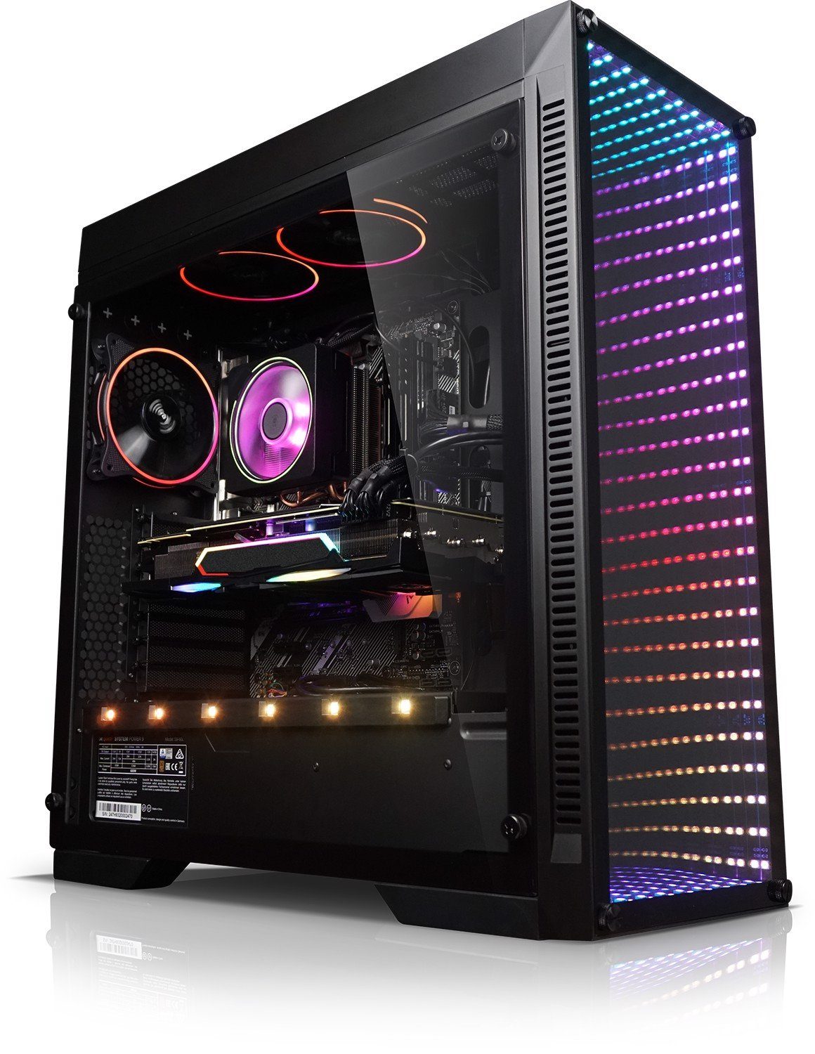 Kiebel Hunter V Gaming-PC (AMD Ryzen 5 AMD Ryzen 5 5600X, RTX 4070, 32 GB RAM, 2000 GB SSD, Luftkühlung, RGB-Beleuchtung)