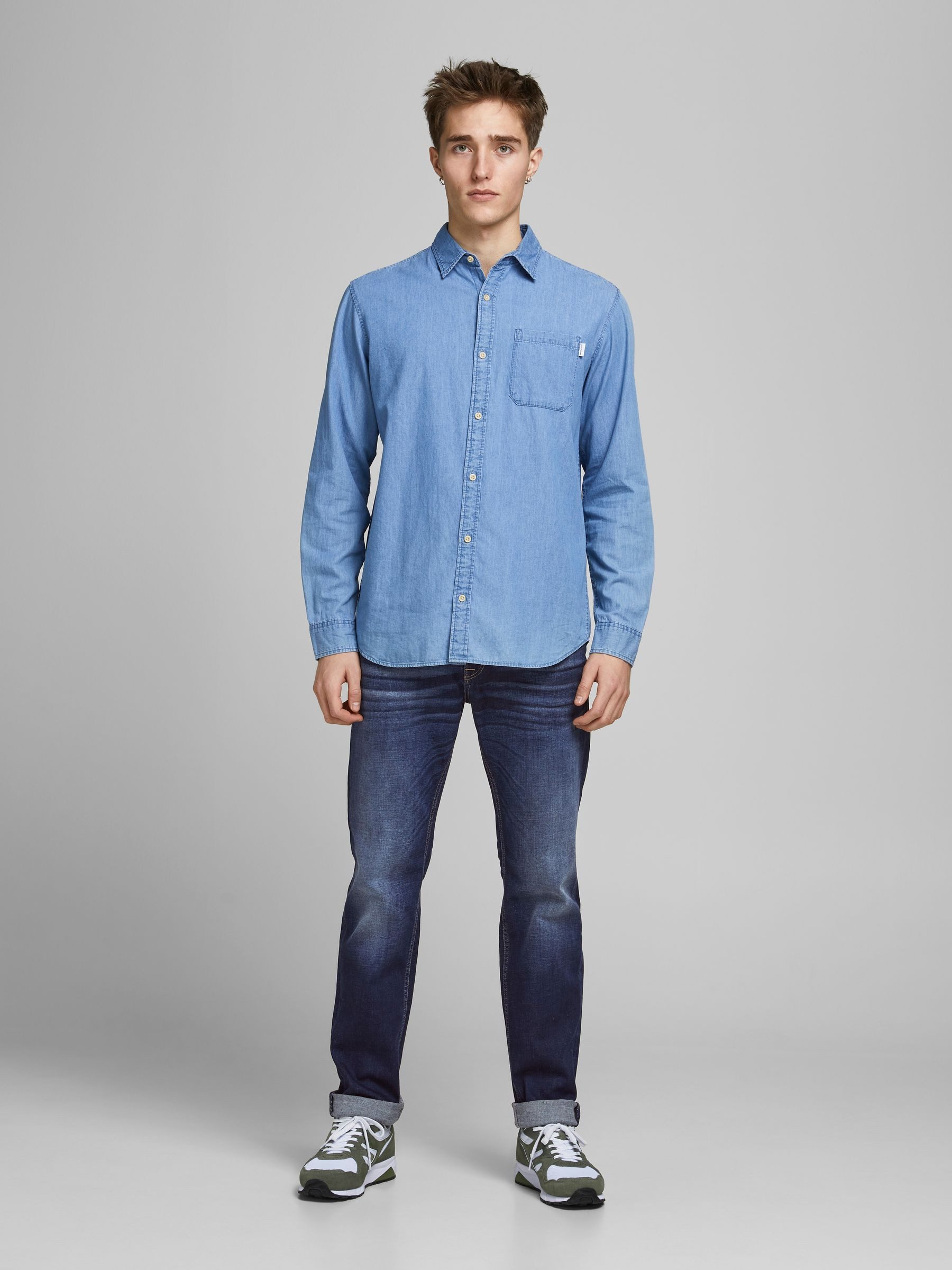 Jack & Jones Regular-fit-Jeans Regular Fit Jeans Mid Waist Basic für Herren JJICLARK JJORIGINAL JOS 278 NOOS – Bild 3 von 5