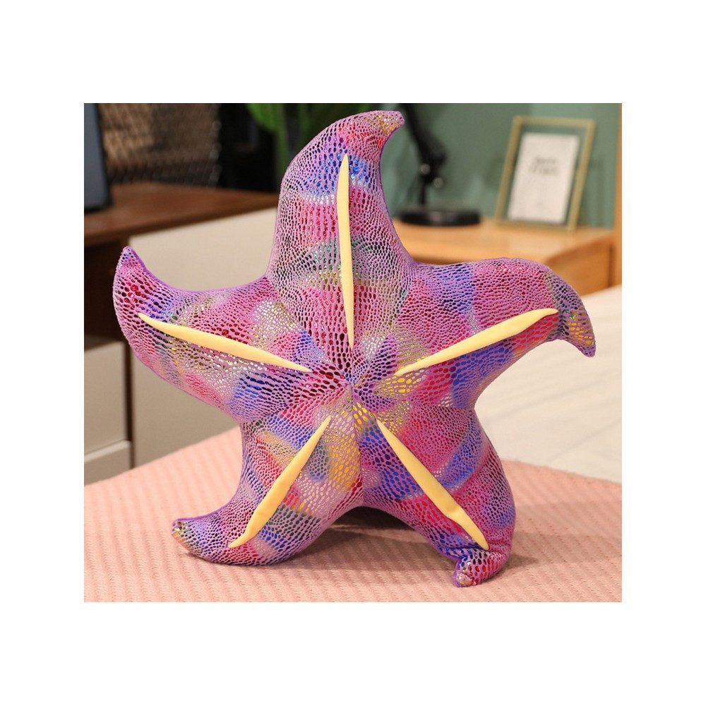 LEAN TOYS Kuscheltier Plüschkissen Schmusetier Meeresfreund (Spar-Set, 1-St., 20 x 15 x 5 cm weich), Seesternform, weicher Plüsch, Kuschelkissen