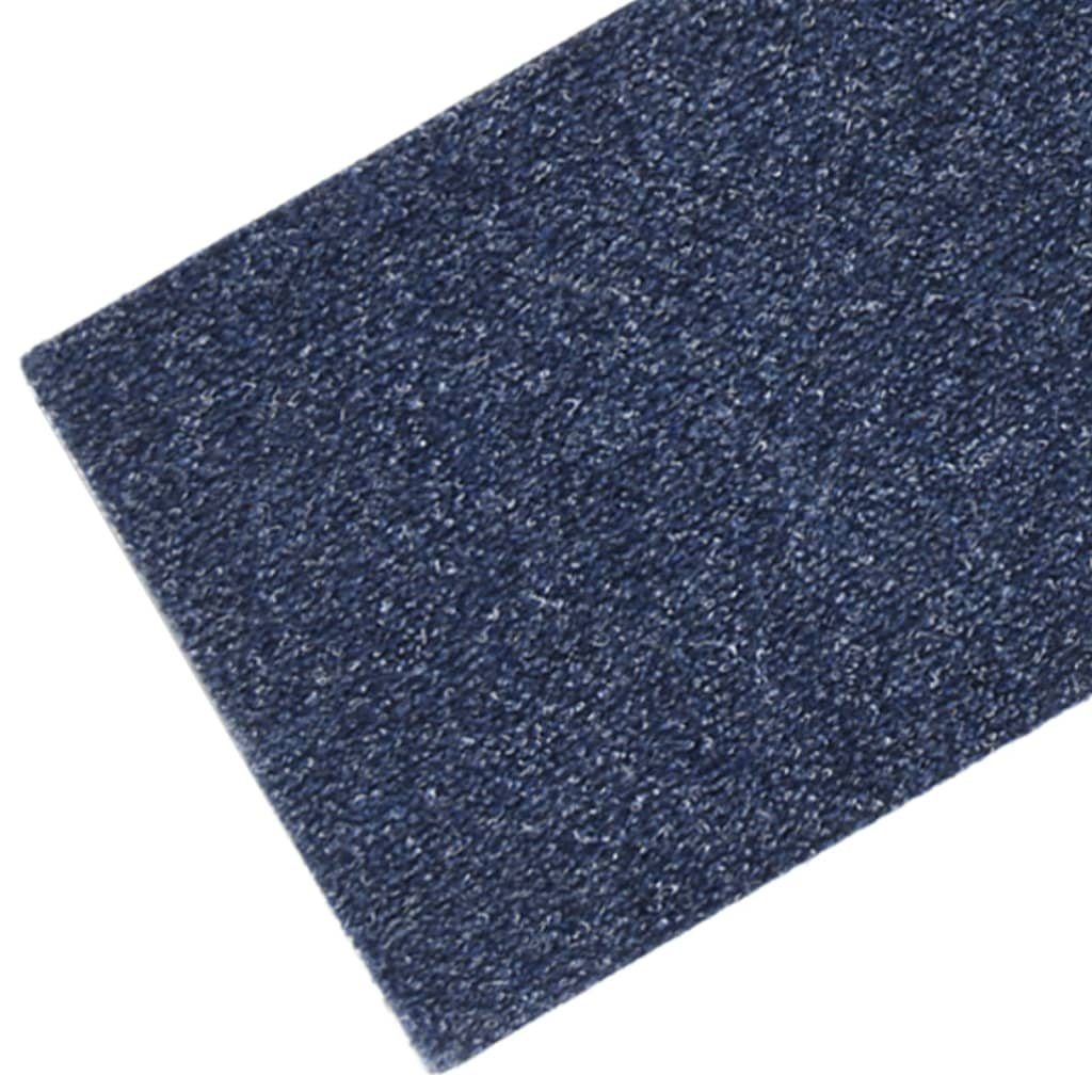 vidaXL, 20 grey Höhe: Treppenmatten mm Stufenmatte Selbstklebende cm Stk 76x20 Graublau, 15 blue