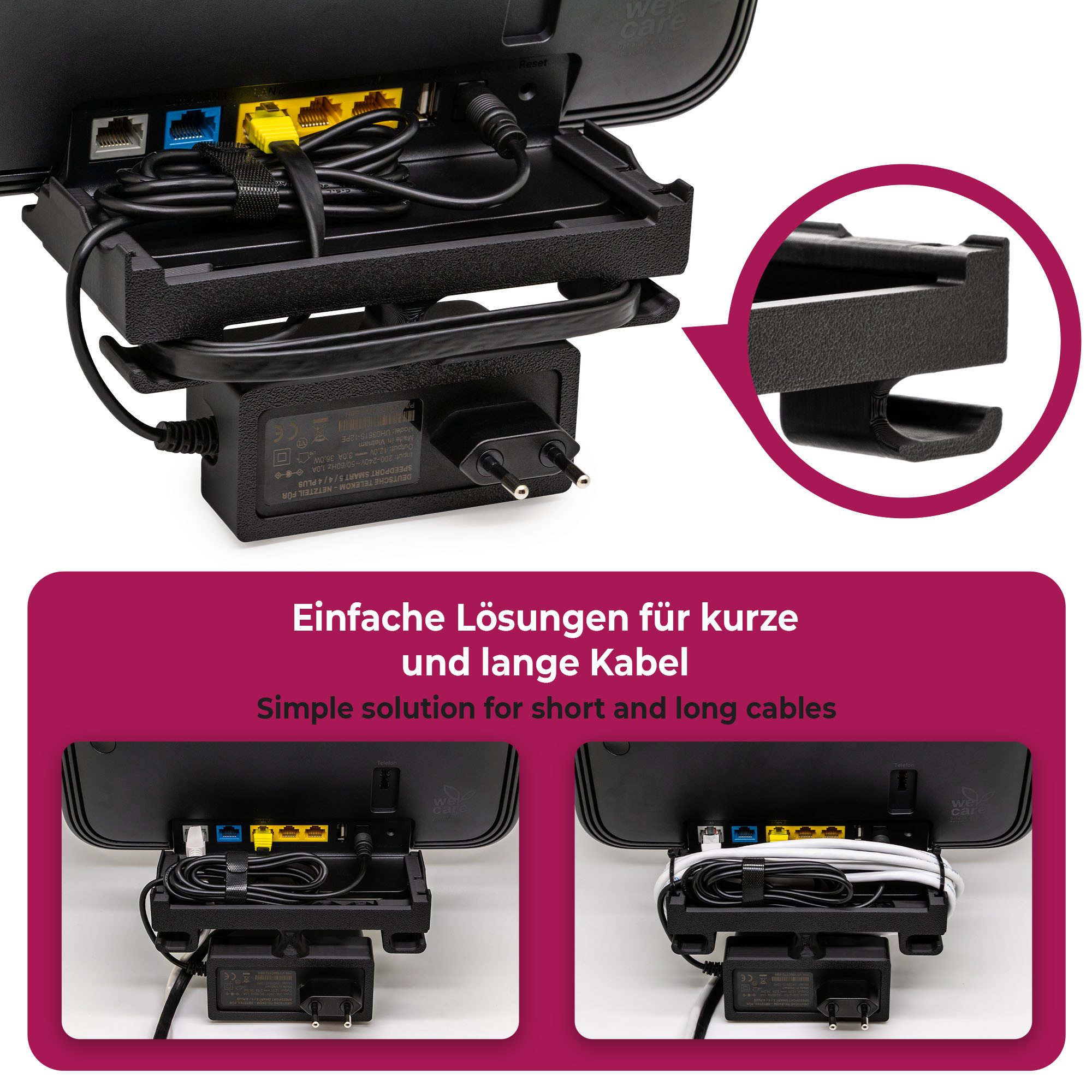 Mobilefox Wandhalterung Steckdosenhalterung passend für Speedport Smart 4/4 Plus/4R – Bild 4 von 5
