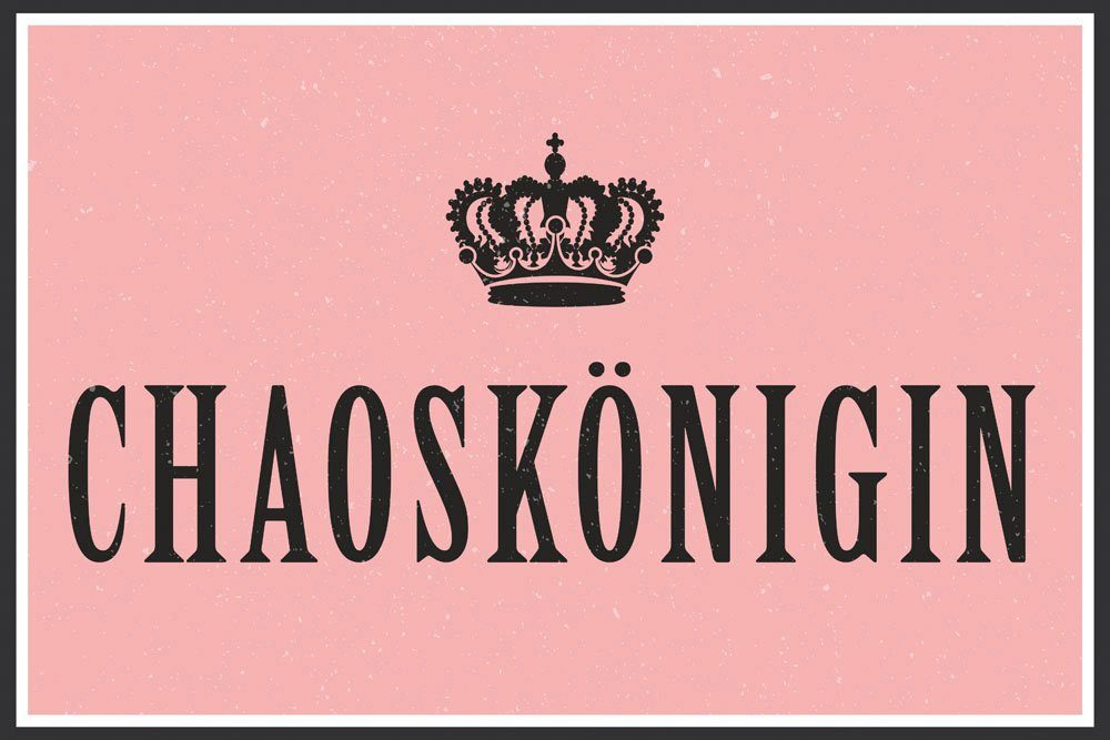 queence Metallbild Chaoskönigin, König, Schriftzug, Schriftzüge (1 St), Stahlschilder