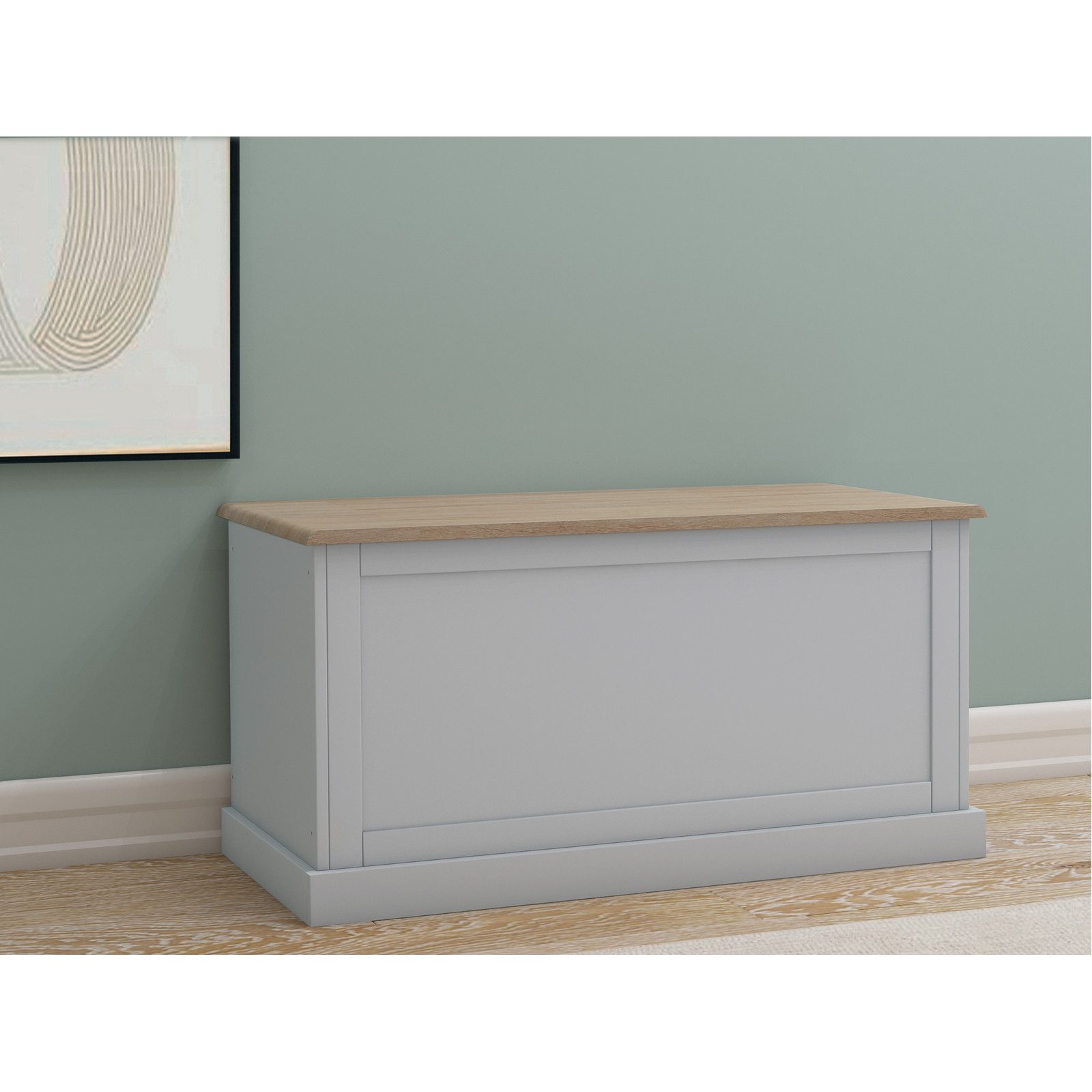 loft24 Truhenbank Bruce, Bank, Truhe, MDF foliert im Landhausstil, Breite 90 cm