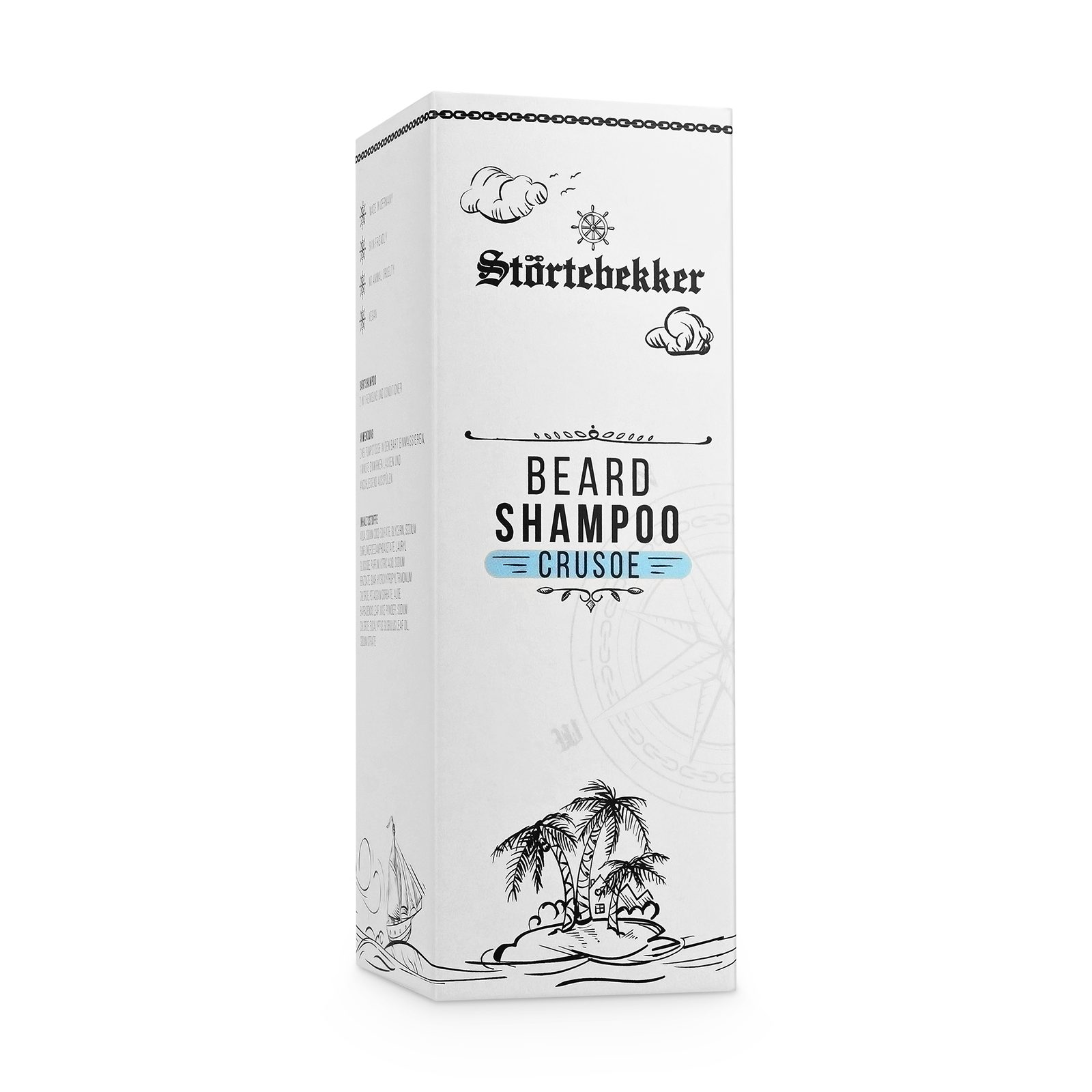 Störtebekker Bartshampoo - Crusoe - mit exzellentem Duft für einen weichen & gepflegten Bart, 2 in 1 Bartshampoo und Conditioner, gepflegter Bart ohne Juckreiz