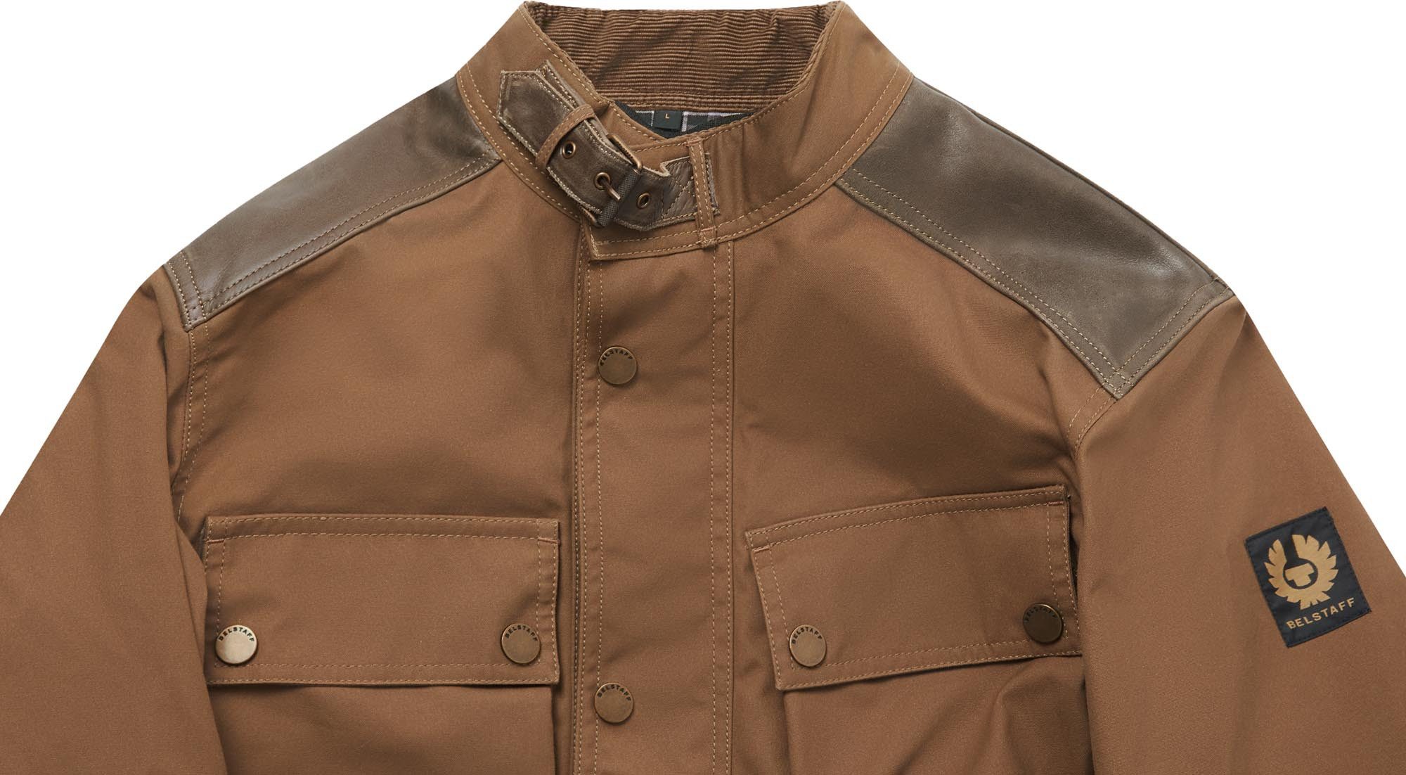 Belstaff Motorradjacke Trackmaster wasserdichte Motorrad Waxjacke Ellenbogenprotektoren enthalten,Schulterprotektoren enthalten,was