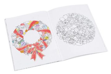 Idena Malvorlage Idena 68143 - Malbuch für Erwachsene, Motiv Weihnachten, 64 Seiten