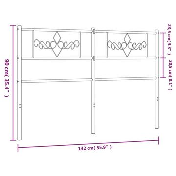 vidaXL Kopfteil Kopfteil Metall Schwarz 135 cm, (1 St)