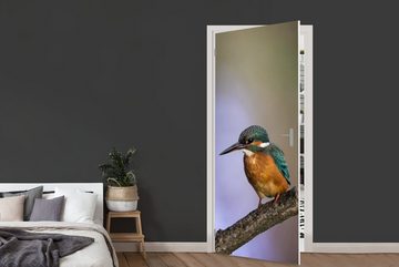 MuchoWow Türtapete Eisvogel-Fotodruck, Matt, bedruckt, (1 St), Fototapete für Tür, Türaufkleber, 75x205 cm