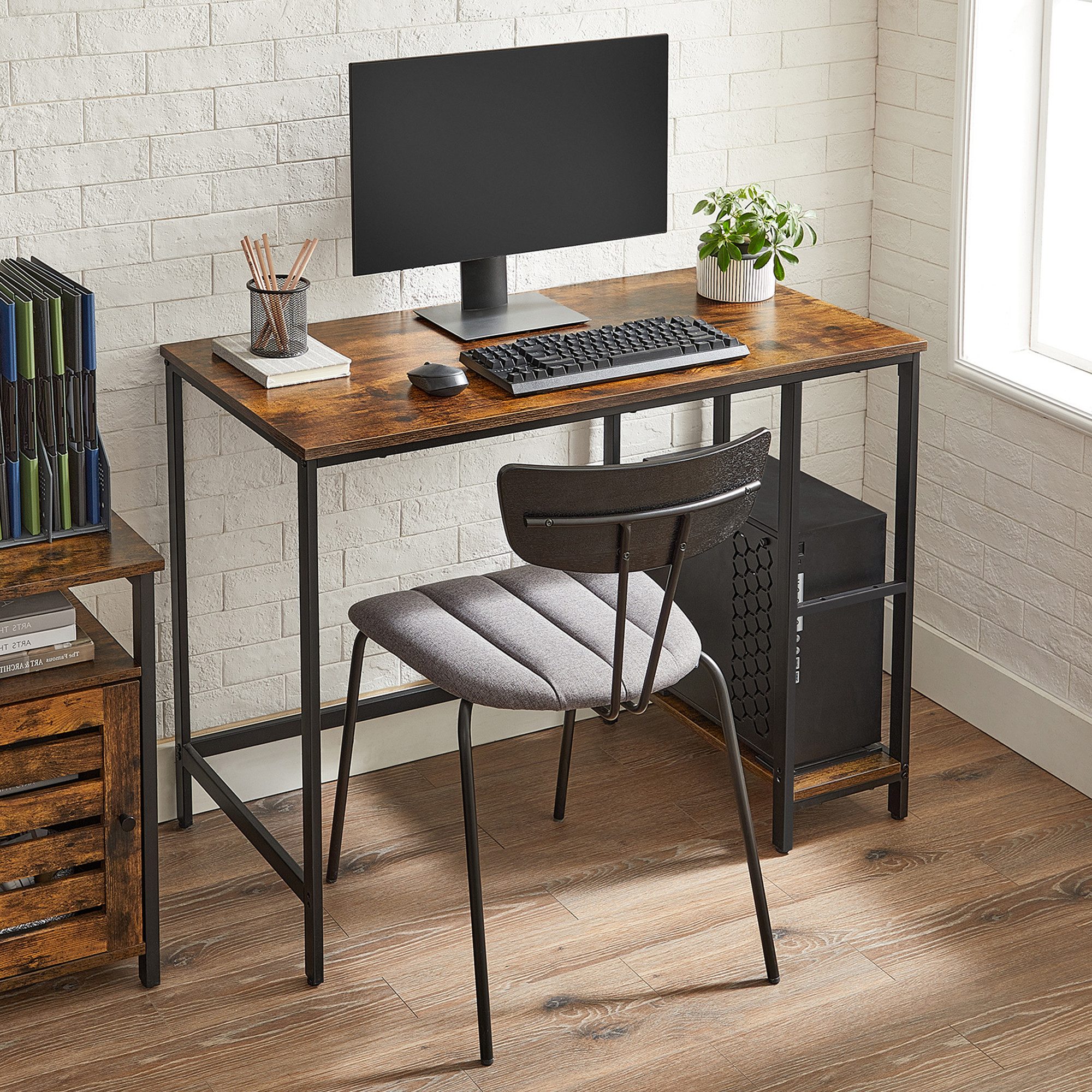 VASAGLE Schreibtisch Computertisch, 100cm Bürotisch mit günstig online kaufen
