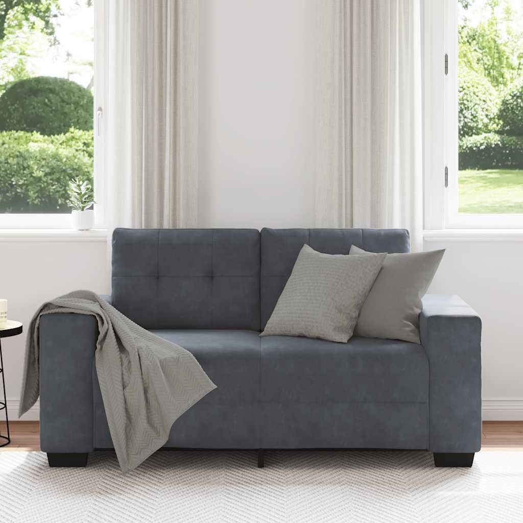vidaXL Sofa Zweisitzer-Sofa Dunkelgrau 120 cm günstig online kaufen