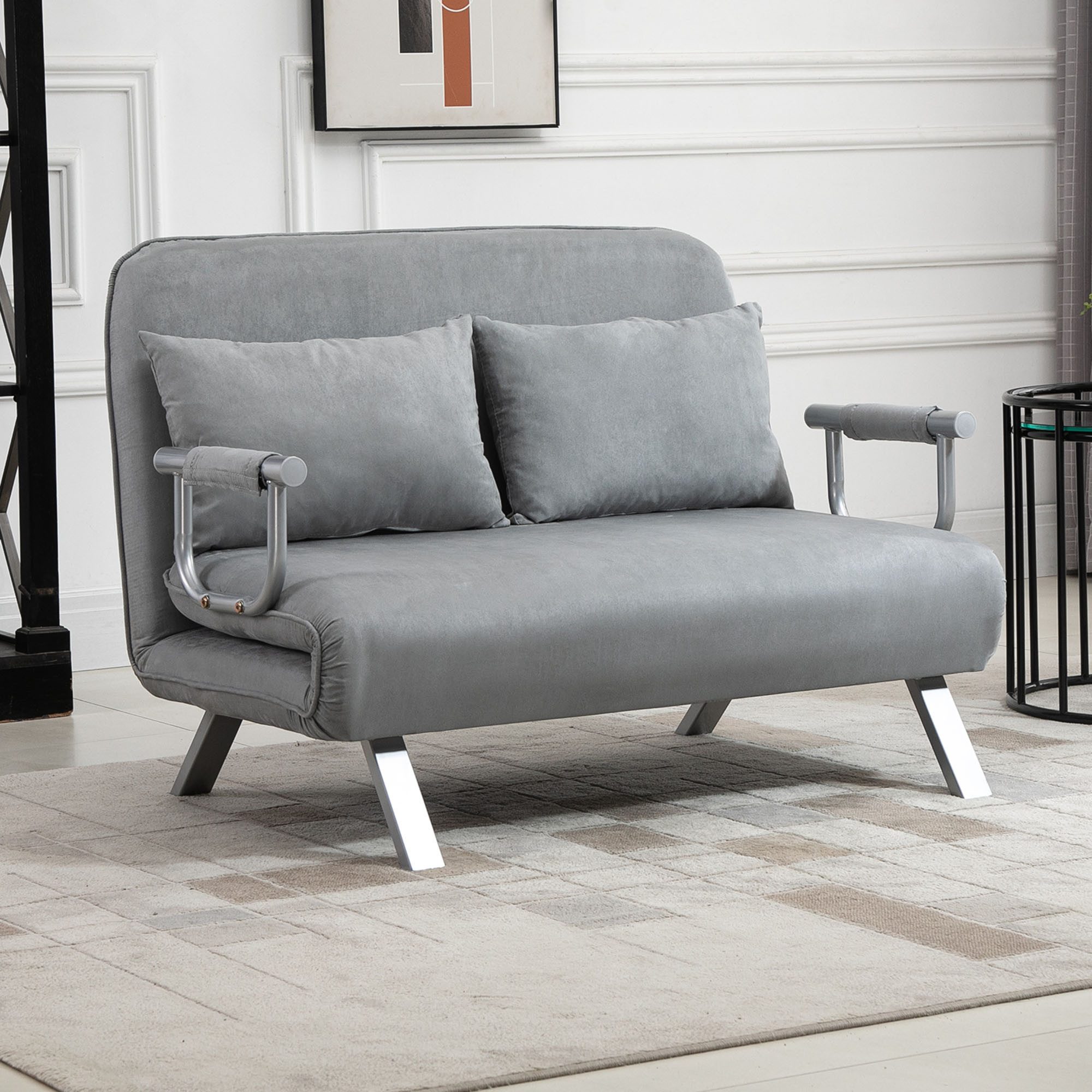 MC Star Schlafsofa Zweisitzer Bettfunktion & Kissen, Verstellbares Sofa, bis 150kg