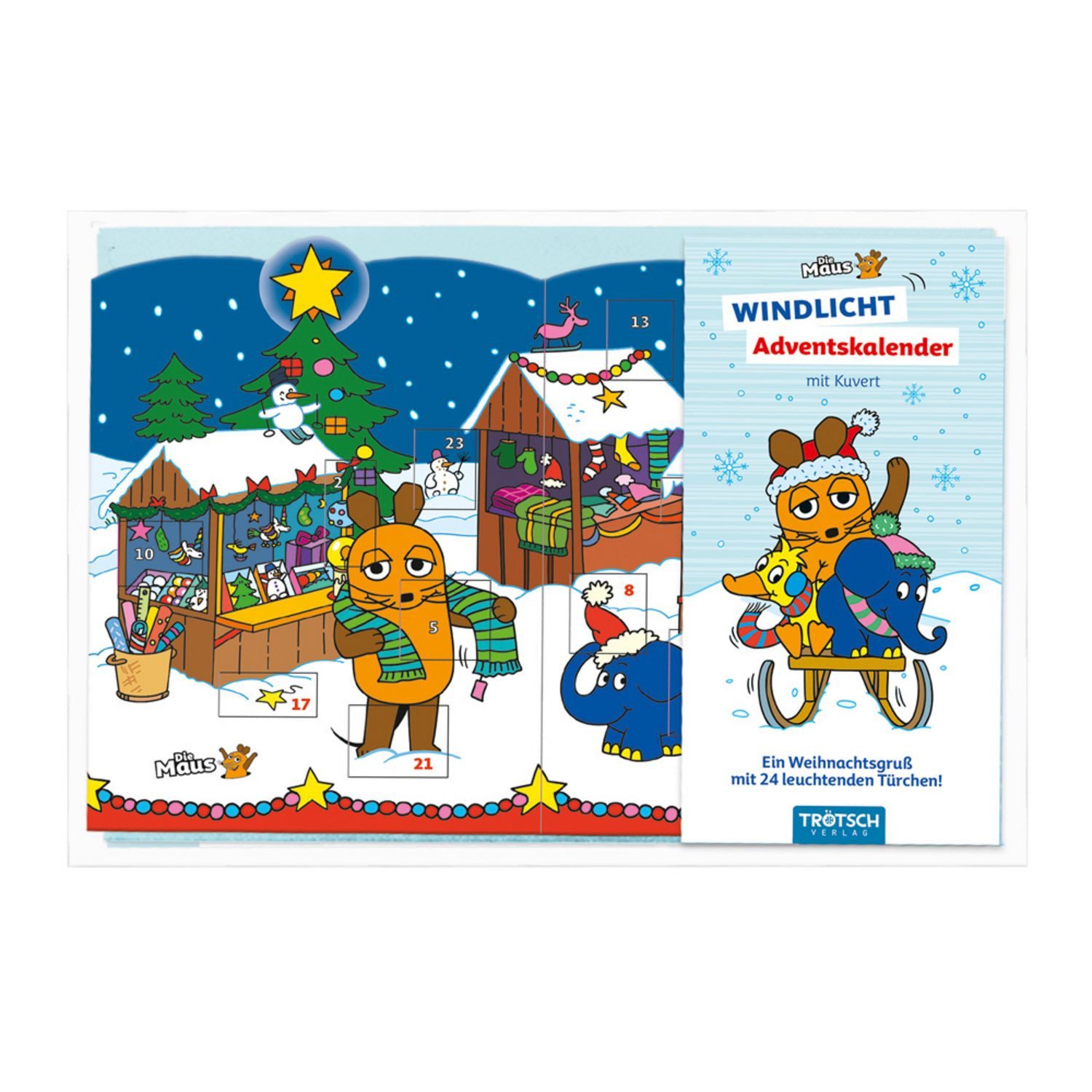 TRÖTSCH - Windlicht Adventskalender ""Die Maus"", Weihnachtskalender / diverse