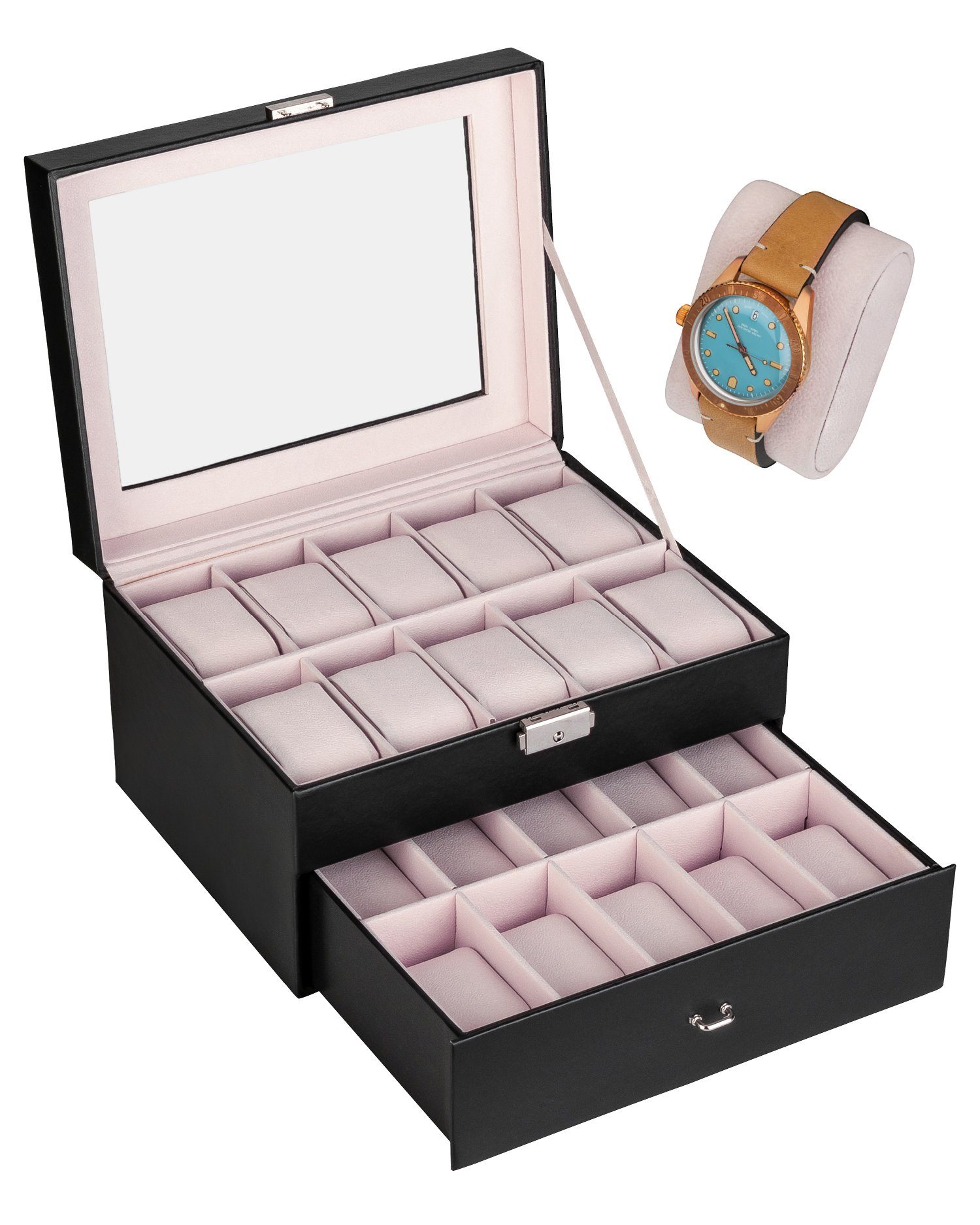 shelfmade Uhrenbox Uhren Aufbewahrungskiste Uhrenbox Uhrenkoffer günstig online kaufen