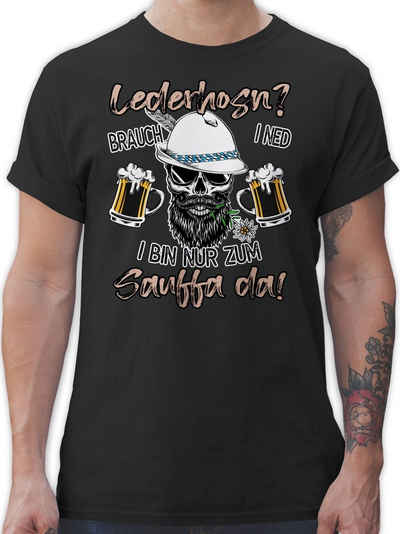 Shirtracer T-Shirt Lederhose Spruch Lausbua Bayrisch Party Trinken Mode für Oktoberfest Herren