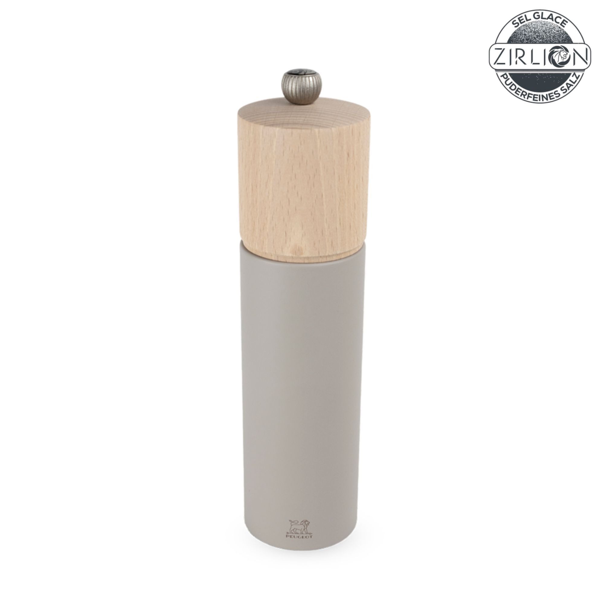 PEUGEOT Salzmühle BOREAL 21cm Zirkonia-Mahlwerk Buchenholz Kieselgrau Manuell