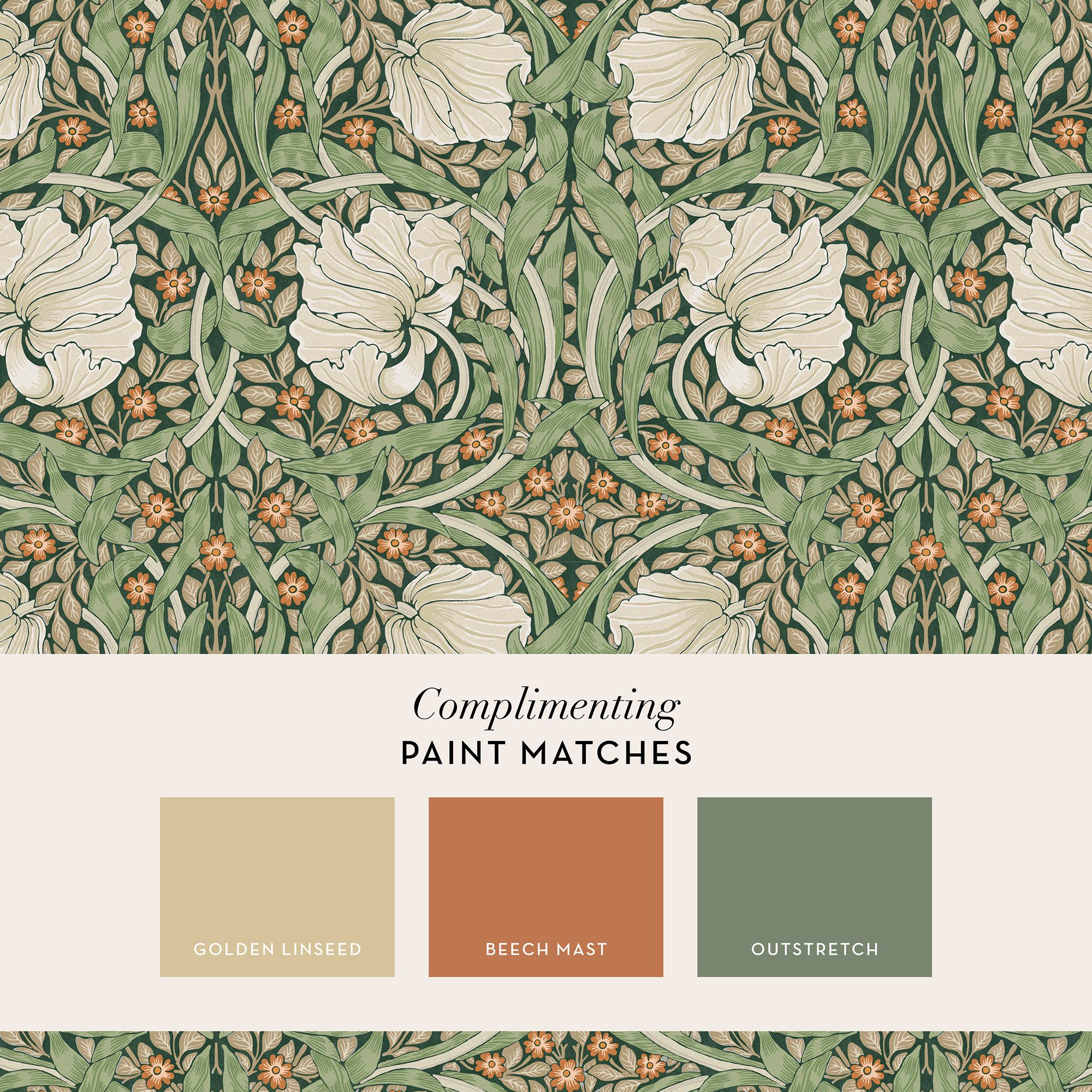 WILLIAM MORRIS AT HOME Vliestapete Pimpernel, texturiert, Retro, (1 St), Design Tapeten