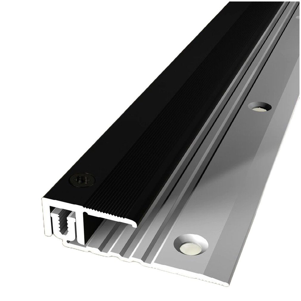 PROVISTON Abschlussprofil Aluminium, 28 x 2700 mm, Schwarz, Einfass- & Abschlussprofile