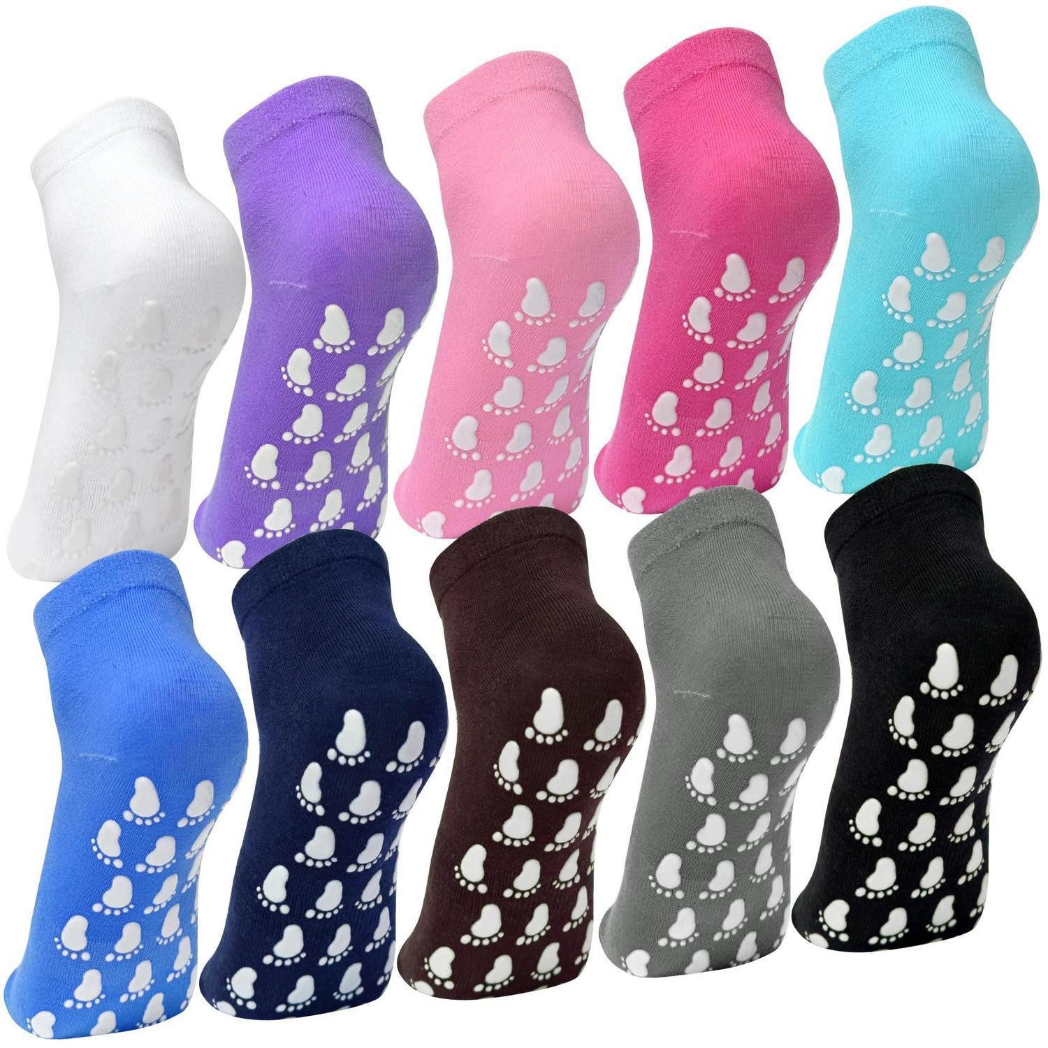 LuxusKollektion Sportsocken Yoga Socken Damen Baumwolle Anti-Rutsch 10 Paar