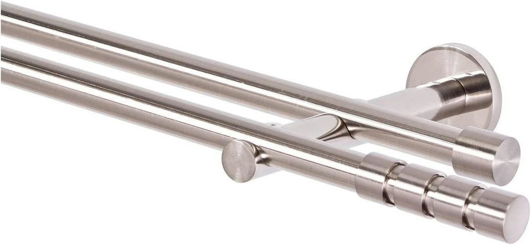 MDEKOR Gardinenstange Vorhangstange 16mm, 2-läufig, Wandmontage, günstig online kaufen