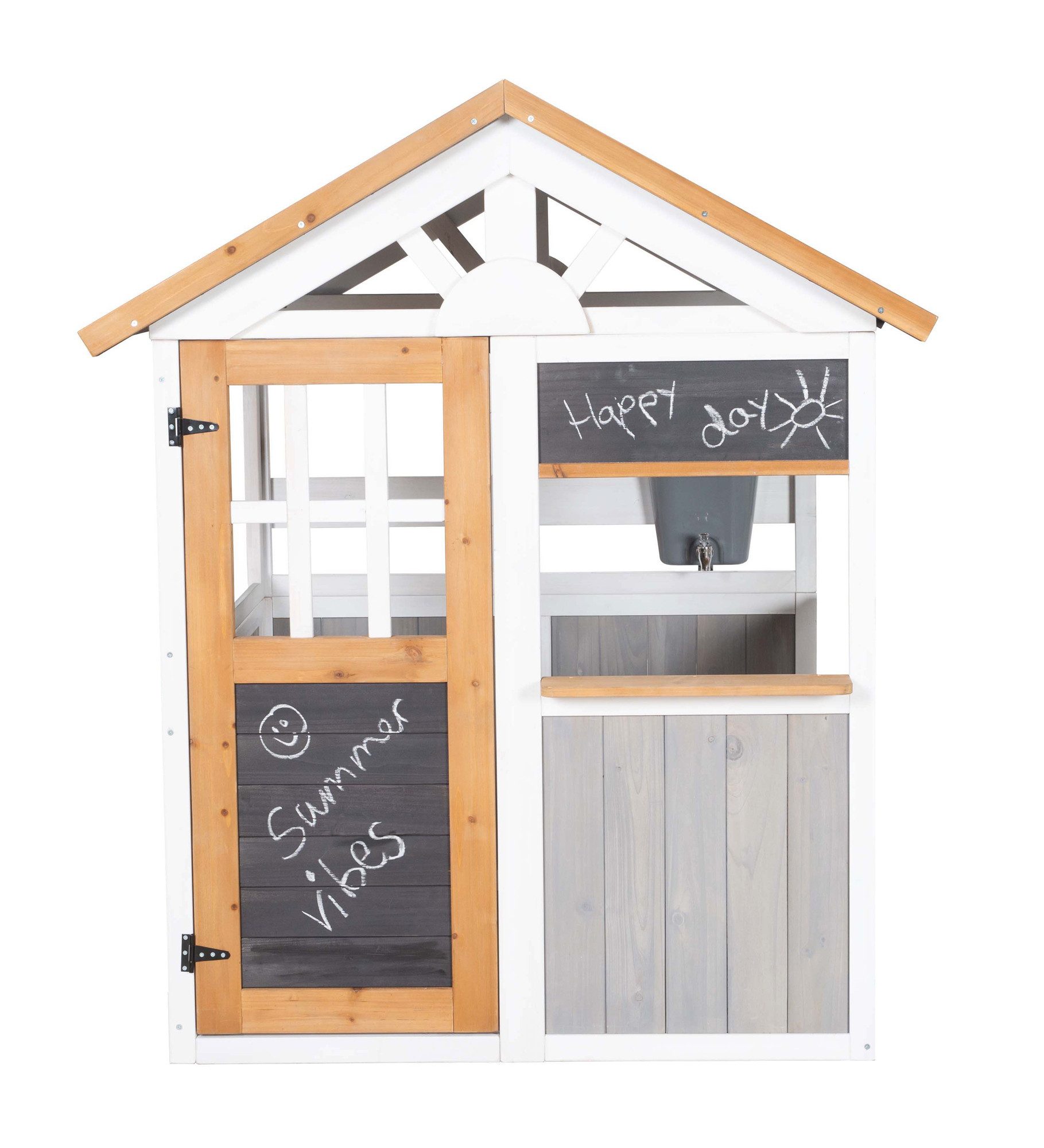 roba® Spielhaus für den Garten - Outdoor Spiel Haus Kinder ab 18 Monaten - Gartenhaus, Kreatives Spiel für draußen - Erweiterbar mit Küche & Picknicktisch