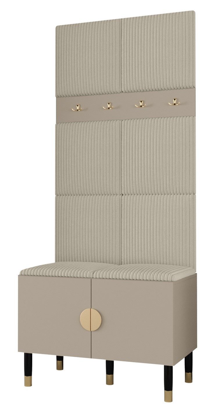 ABIKS MÖBEL Kompaktgarderobe PALERMO Set 4 Garderobe mit gepolsterten Panee günstig online kaufen