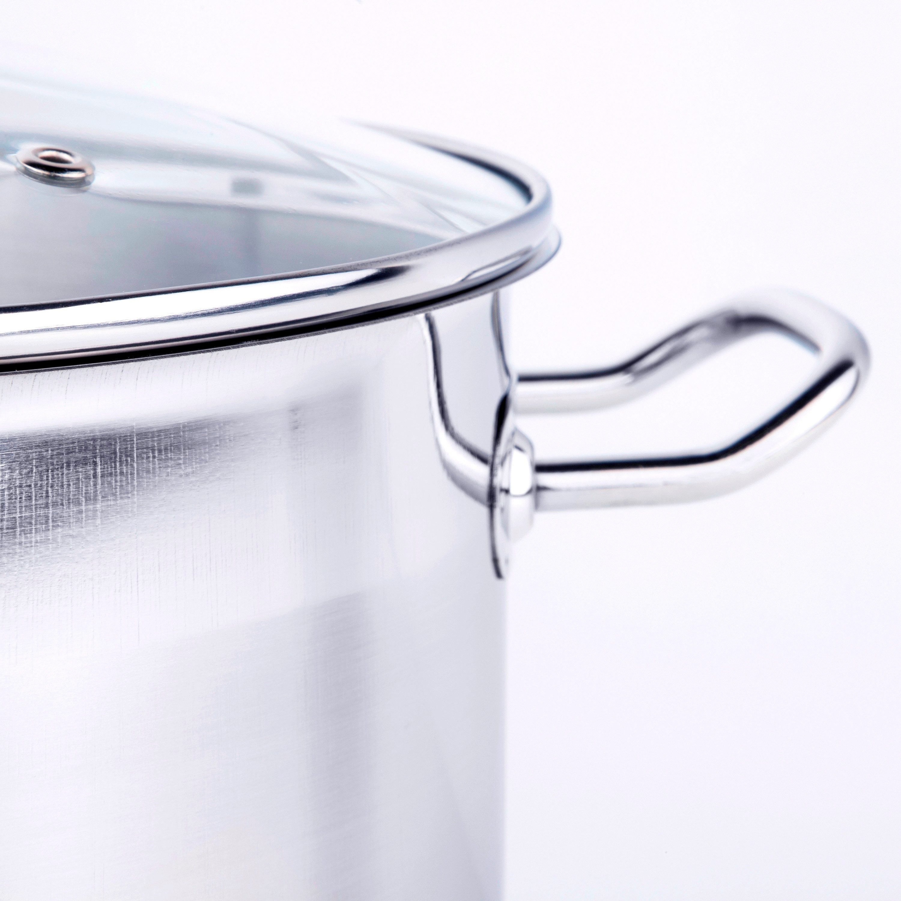 Haushalt International Kochtopf XL Profi Universalkochtopf, Edelstahl, Für alle Herdarten auch Induktion, inkl. Glasdeckel