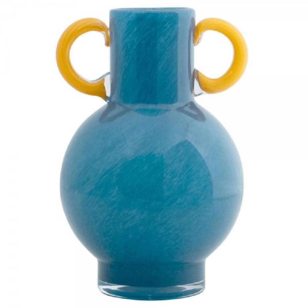 Present Time Vase Fiesta Bright Blue Gelb Glas (23,5cm)
