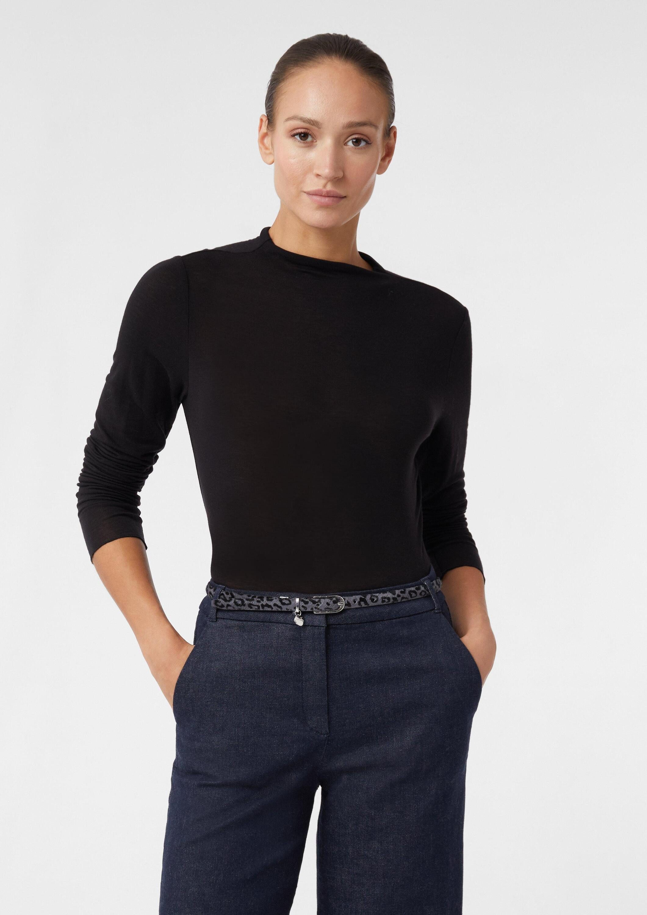 comma Ledergürtel Taillengürtel Ledergürtel in Fell-Optik mit Leo-Print günstig online kaufen