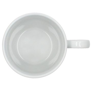 MamboCat Becher 6er Set Variant Grau Kaffeebecher 350ml bunte Porzellan-Tassen, Porzellan