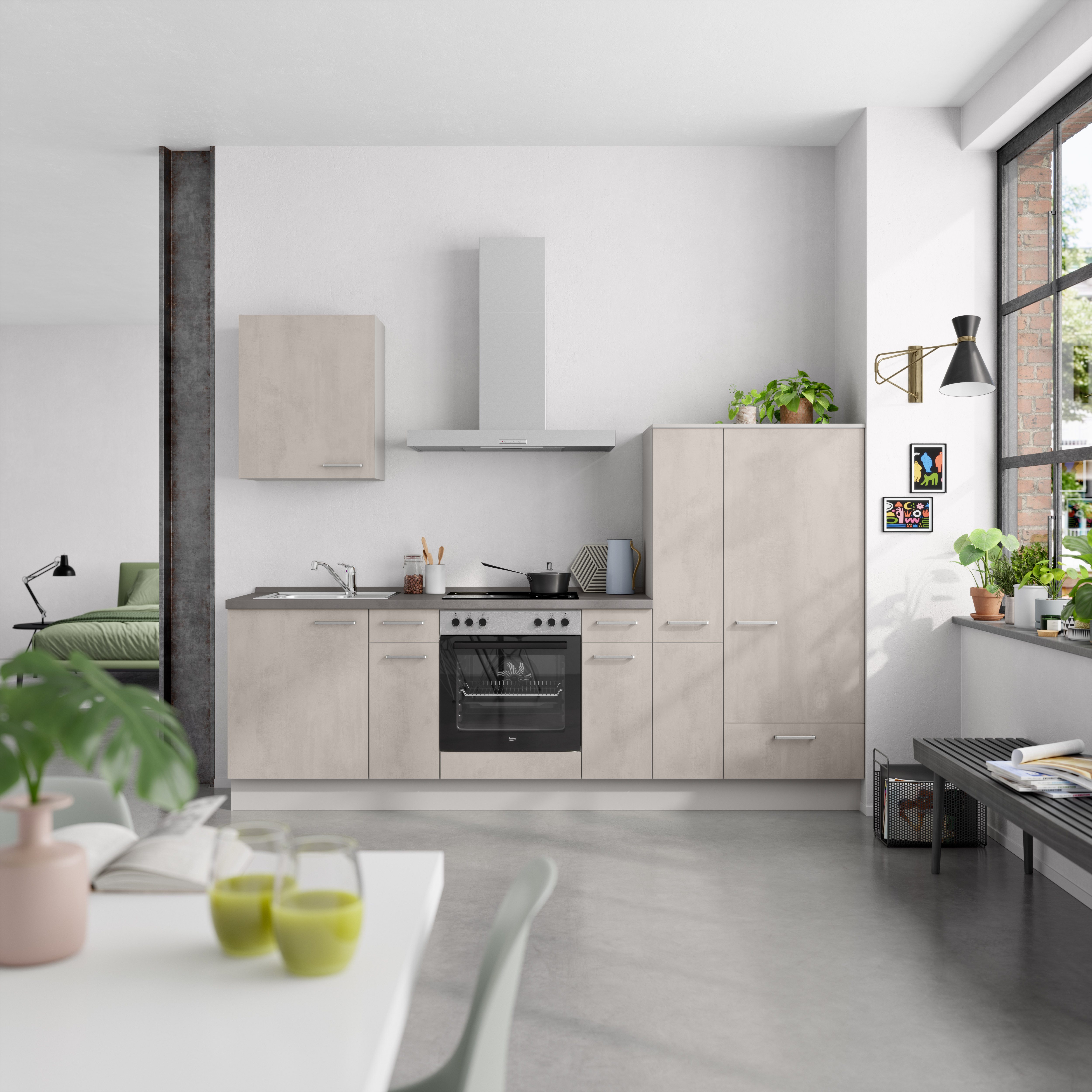 nobilia® Küchenzeile "Riva I", NEU: individuell anpassbar mit gratis Profi-Beratung, vormontiert, Breite 270 cm, Ausrichtung wählbar, wahlw. mit E-Geräten