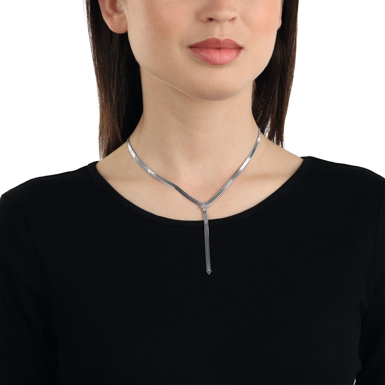 Noelani Edelstahlkette Noelani Y-Collier für Damen, Edelstahl, Preciosa (Y-Collier, 1-tlg., Y-Collier)