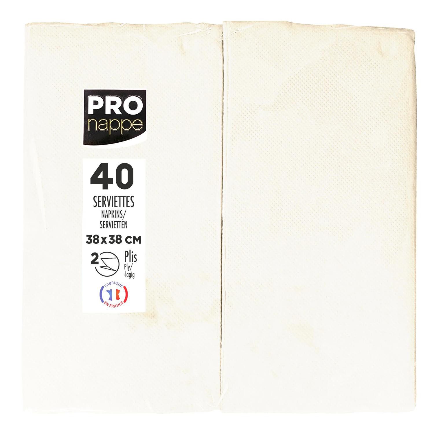PROnappe Tischband 30x Tissue-Servietten 40St 1/8 Kopffalz 38x38 cm Schnurbraun SV623942I