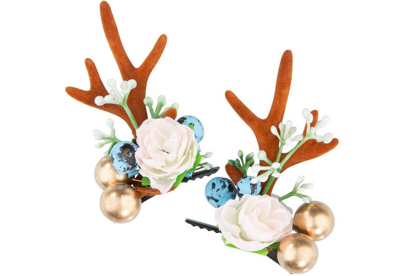 dressforfun Haarband Stirnband, Charmantes, farbenfrohes Accessoire, Gesamthöhe ca. 8 cm, Haarschmuck, 2-tlg., Konfektionsgröße 0 in bunt, Natürlich und detailgenau gearbeitet, Leicht und angenehm zu tragen