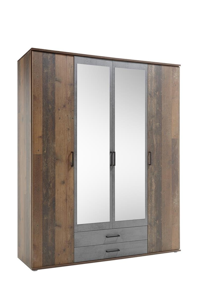 Pol-Power Kleiderschrank 159 x 197 x 54 cm (B/H/T)